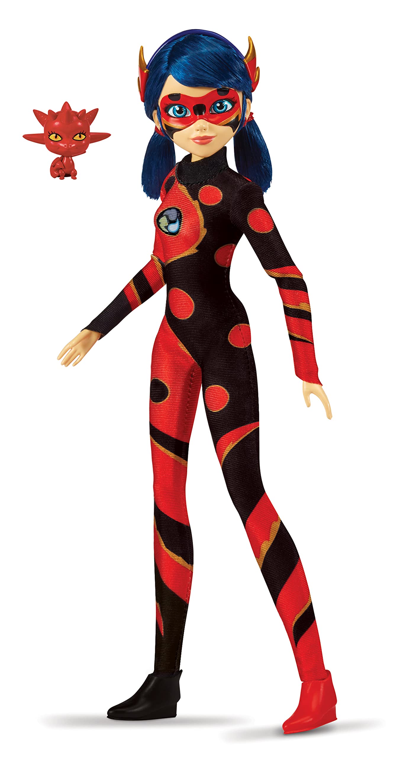 Bandai Miraculous Dragon Bug Doll 26cm – Poseable Ladybug & Cat Noir Hero Figure with Accessories