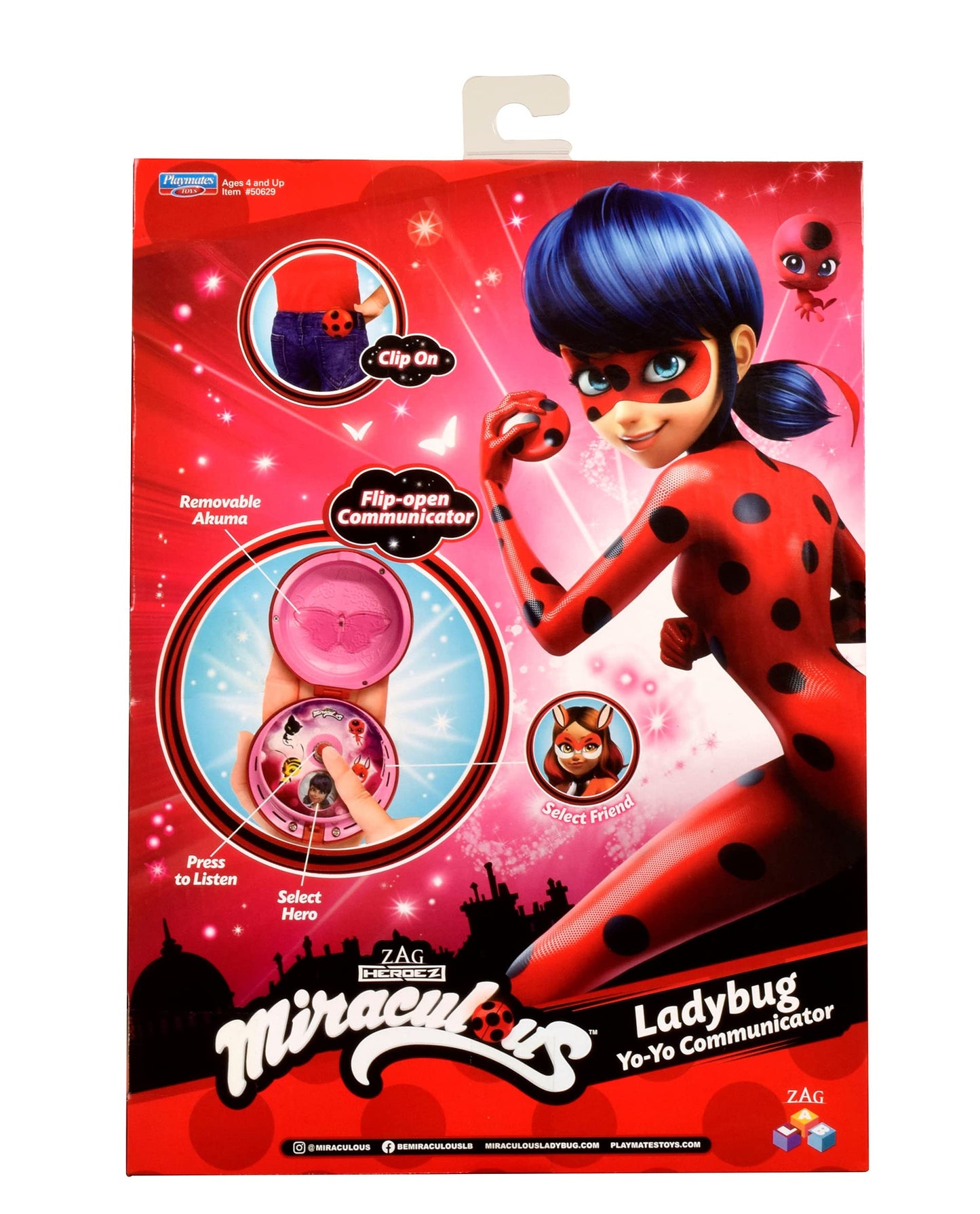 Bandai Miraculous Ladybug Yoyo Communicator – Interactive Dress-Up Role-Play Toy Phone
