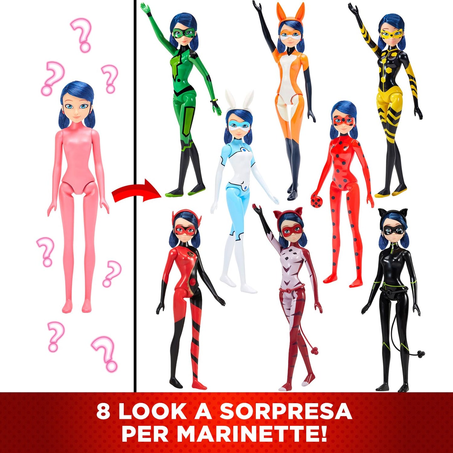 Bandai Miraculous Ladybug Magic Heroez Reveal Colour Change Doll – Marinette Transforms with Water Reveal