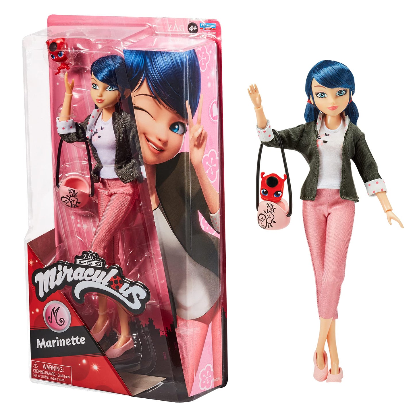 Bandai Miraculous Marinette 26cm Fashion Doll — Poseable with Kwami Tikki