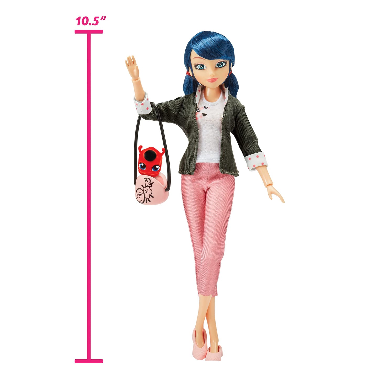 Bandai Miraculous Marinette 26cm Fashion Doll — Poseable with Kwami Tikki