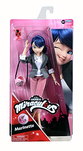 Bandai Miraculous Marinette 26cm Fashion Doll — Poseable with Kwami Tikki