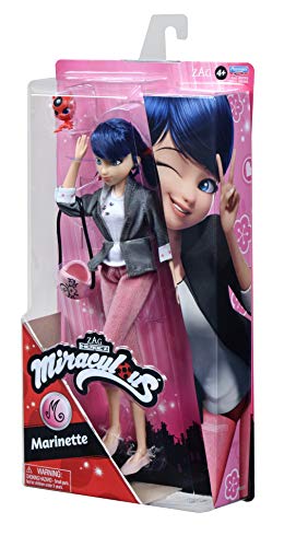 Bandai Miraculous Marinette 26cm Fashion Doll — Poseable with Kwami Tikki