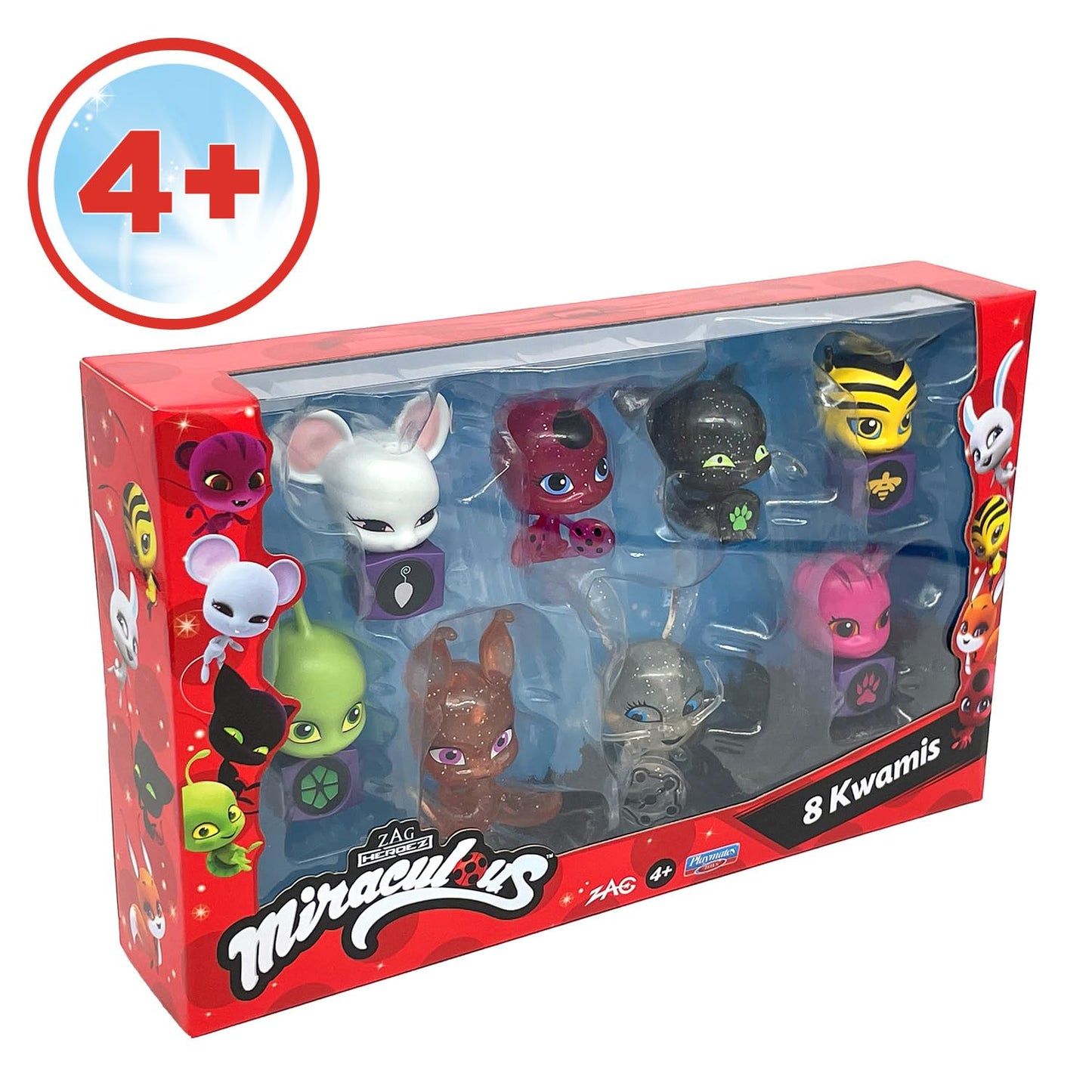 Bandai Miraculous Kwami Eight-Pack Figures – Tikki, Plagg, Trixx, Wayzz, Pollen, Nooroo, Fluff & Duusu
