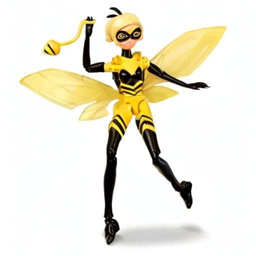 Bandai Miraculous Queen Bee Doll 12cm – Chloe Queen Bee Toy with Wings & Spinning Top | Collectible 9-Character Line