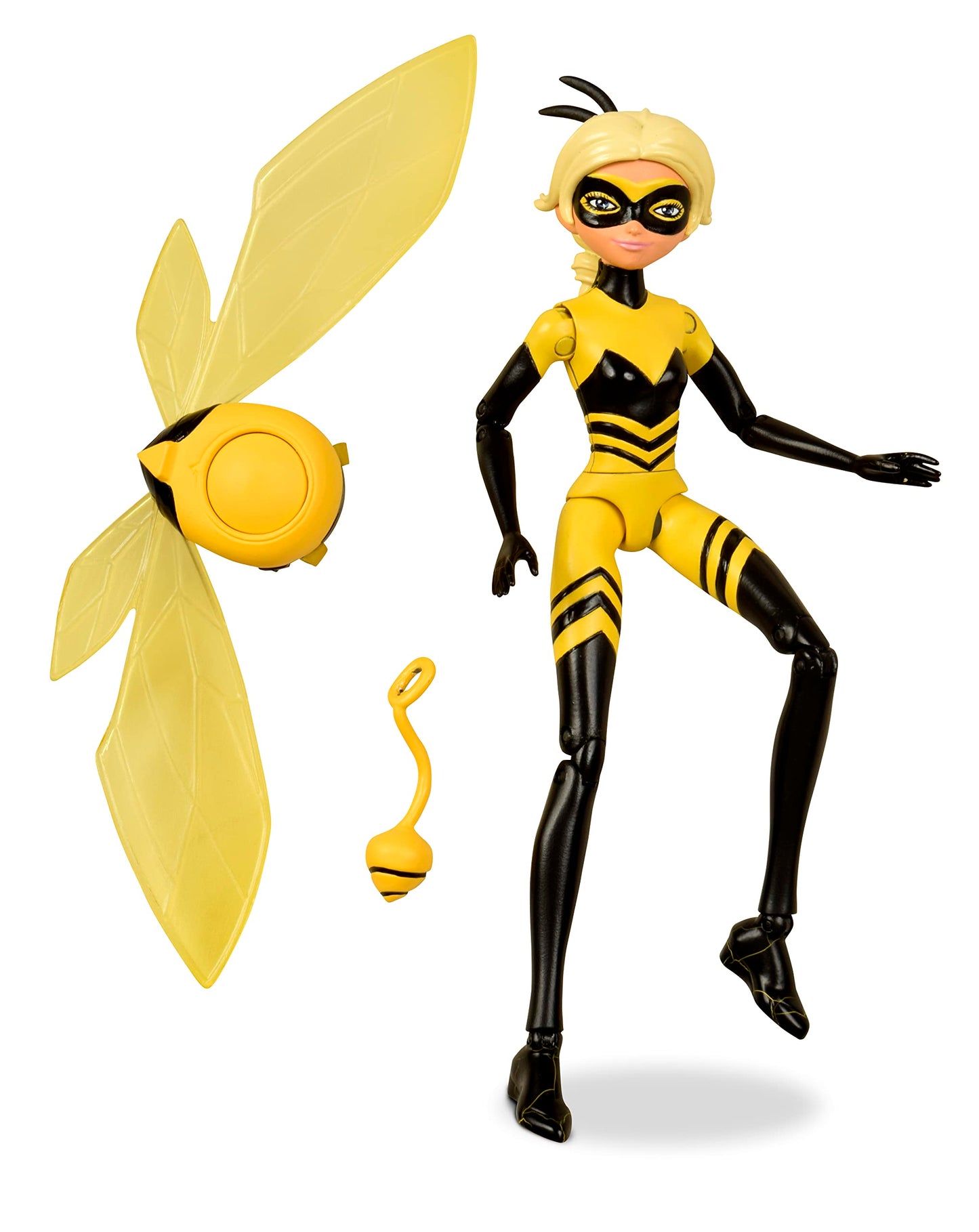 Bandai Miraculous Queen Bee Doll 12cm – Chloe Queen Bee Toy with Wings & Spinning Top | Collectible 9-Character Line