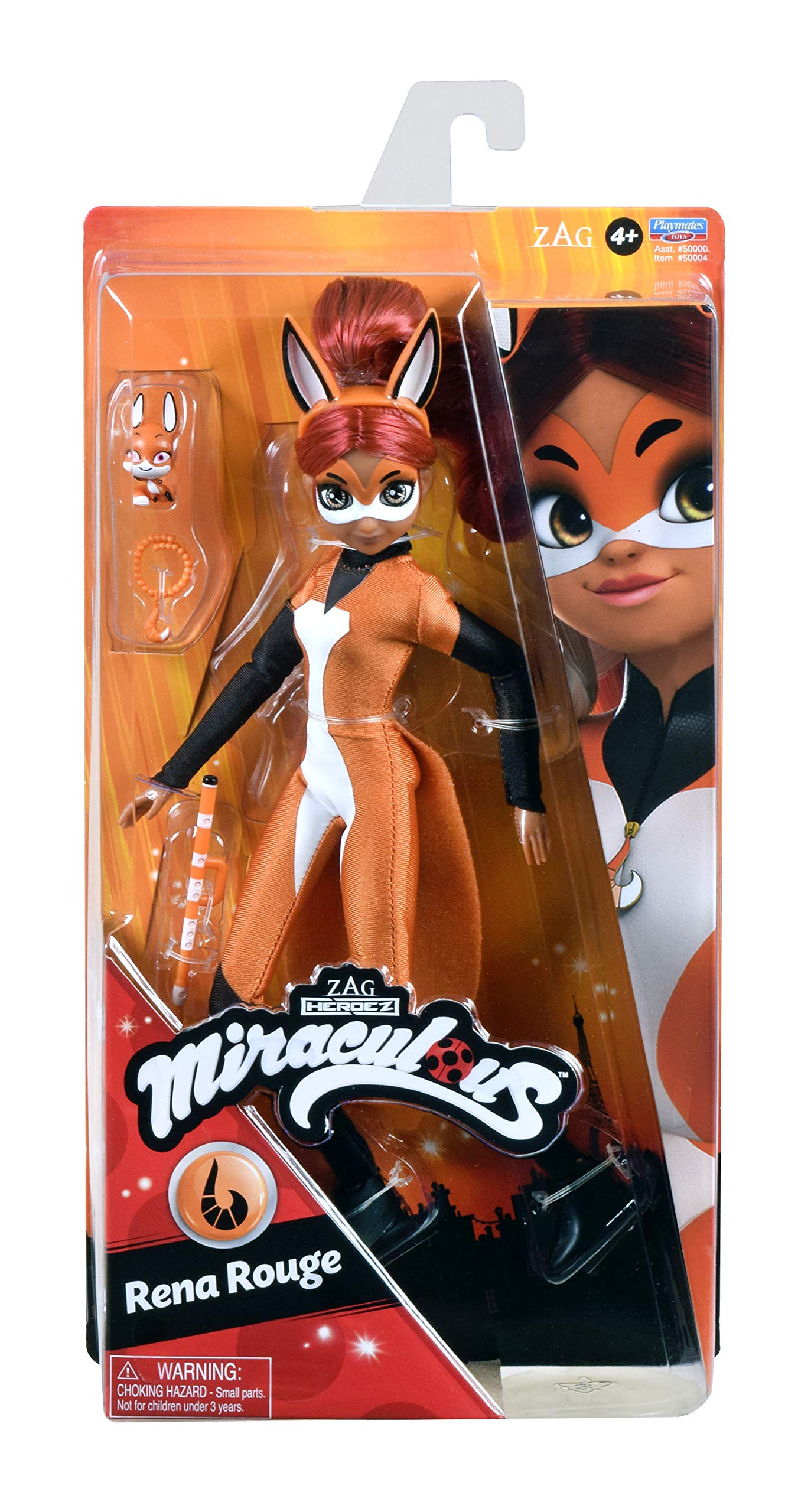 Bandai Miraculous Rena Rouge 26cm Fashion Doll – Poseable Heroine with Kwami Trixx & Yoyo