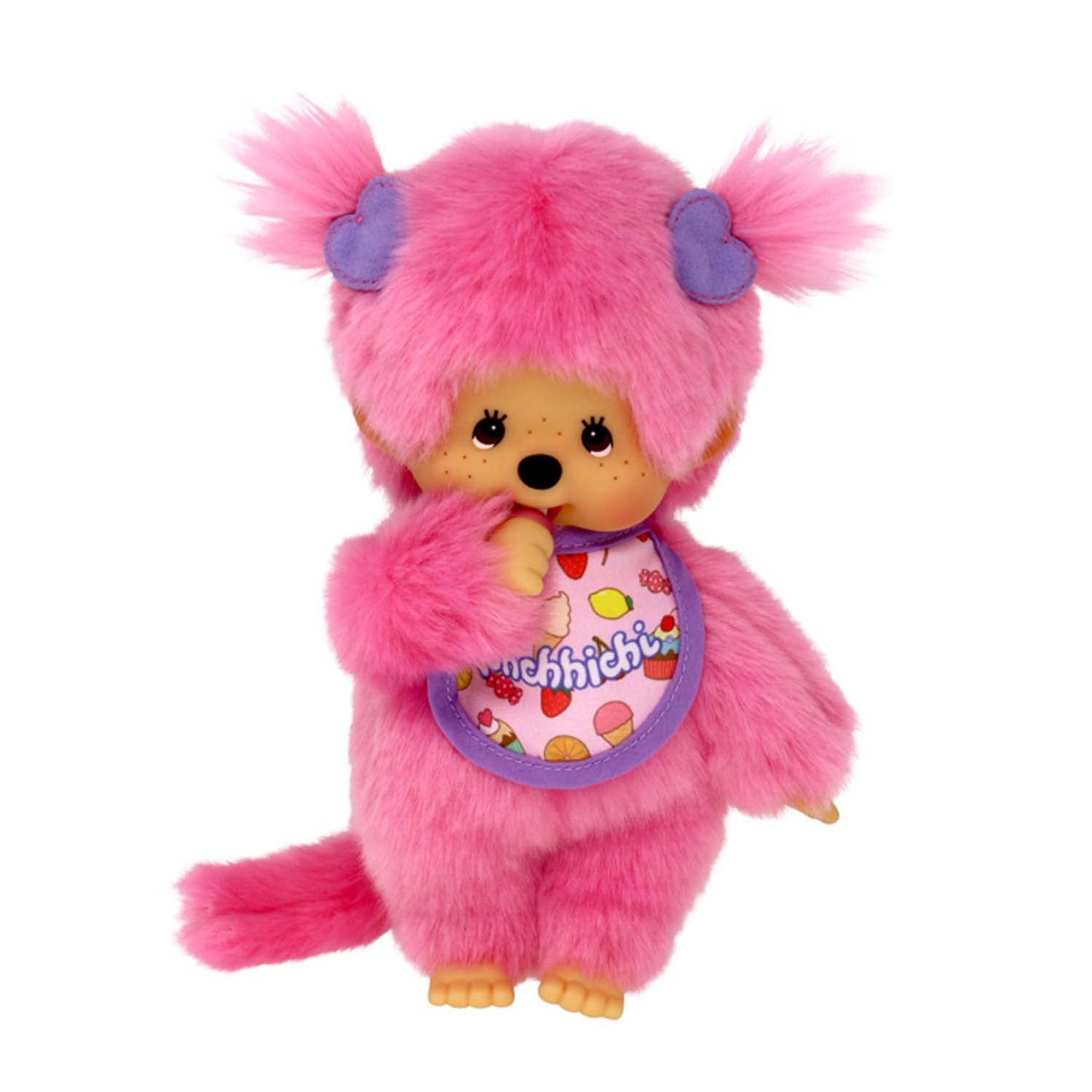 Bandai Monchhichi Frozen Fruits Plush - 20 cm Soft Pink Plush for Kids & Collectors | SE23388