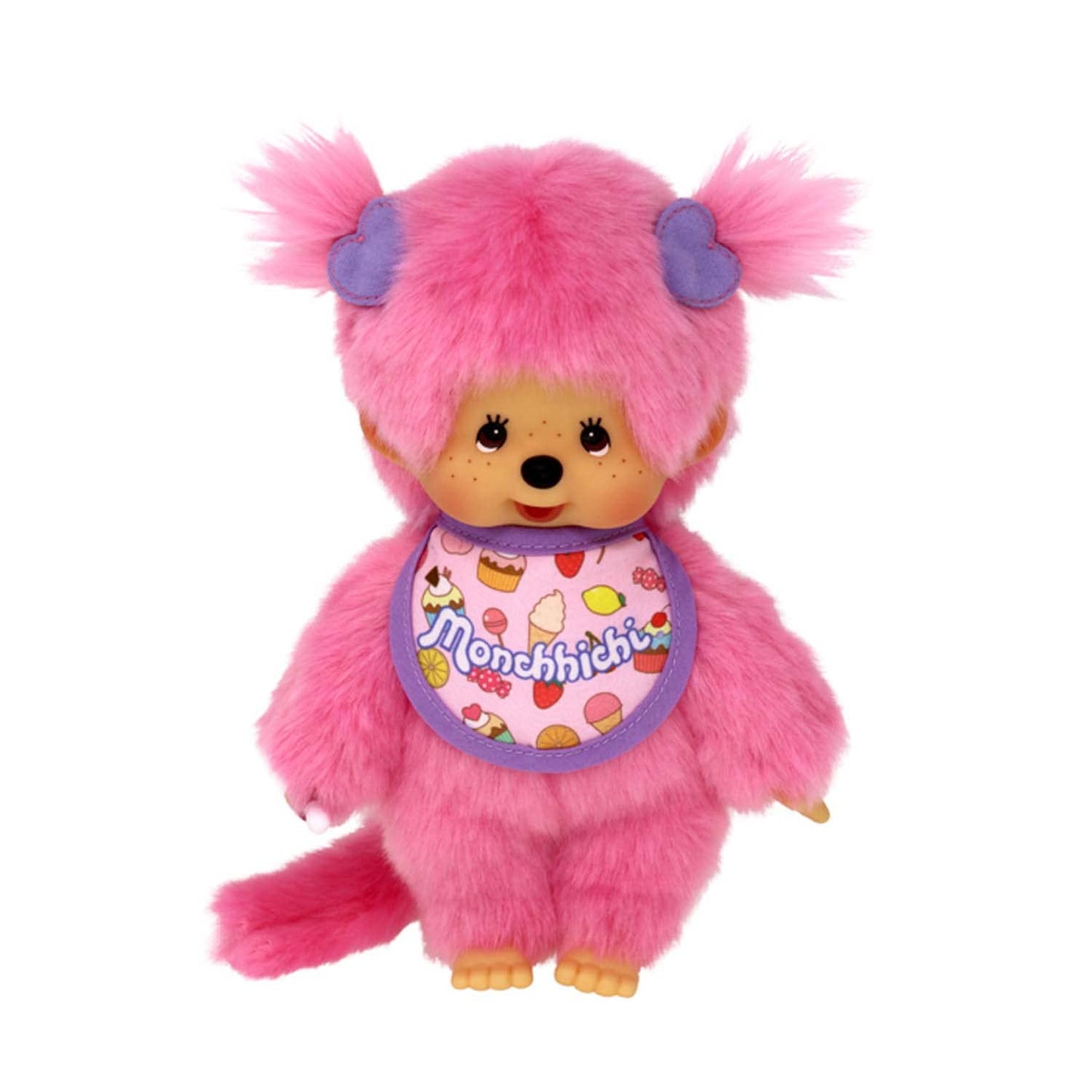 Bandai Monchhichi Frozen Fruits Plush - 20 cm Soft Pink Plush for Kids & Collectors | SE23388