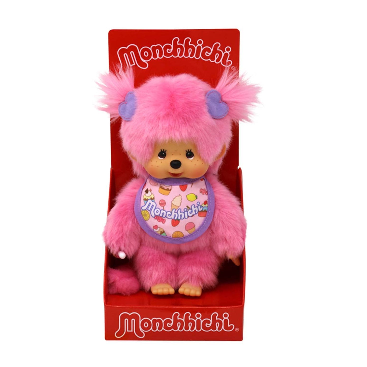 Bandai Monchhichi Frozen Fruits Plush - 20 cm Soft Pink Plush for Kids & Collectors | SE23388