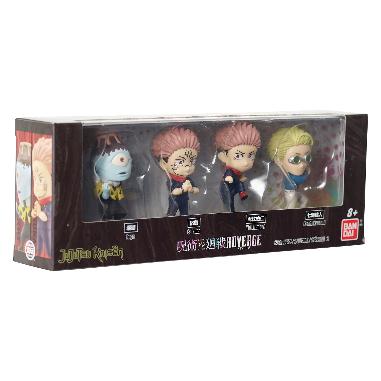 Bandai Namco Jujutsu Kaisen Adverge Figure Box Set C – Yuji Itadori, Kento Nanami, Ryomen Sukuna, Jogo