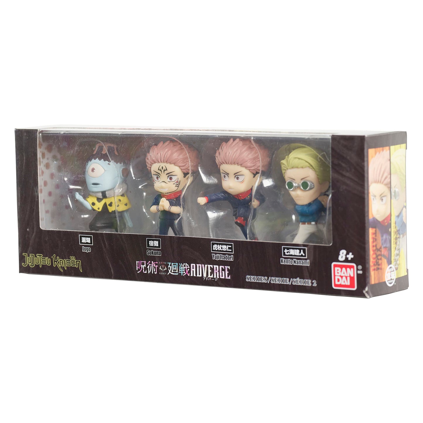 Bandai Namco Jujutsu Kaisen Adverge Figure Box Set C – Yuji Itadori, Kento Nanami, Ryomen Sukuna, Jogo