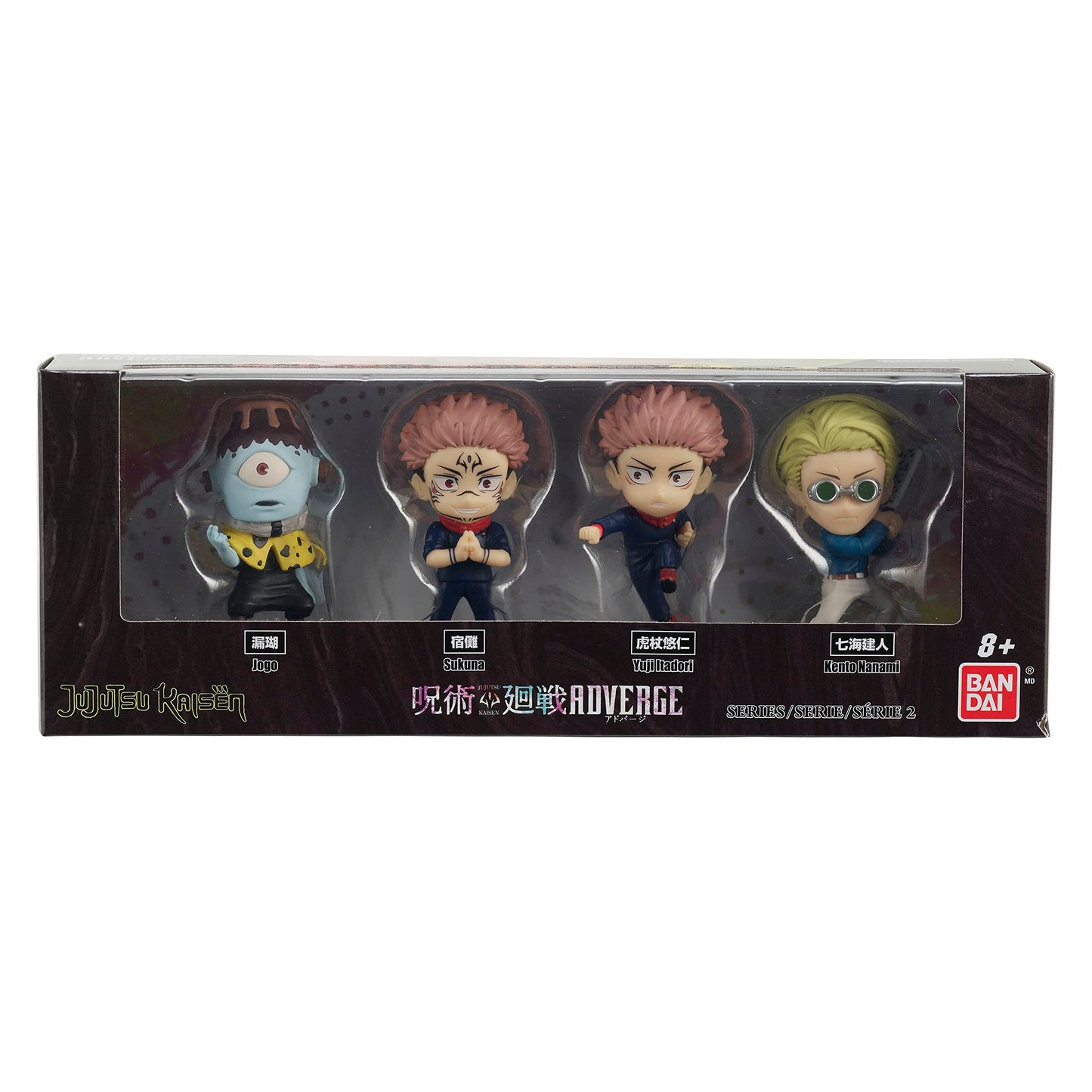 Bandai Namco Jujutsu Kaisen Adverge Figure Box Set C – Yuji Itadori, Kento Nanami, Ryomen Sukuna, Jogo
