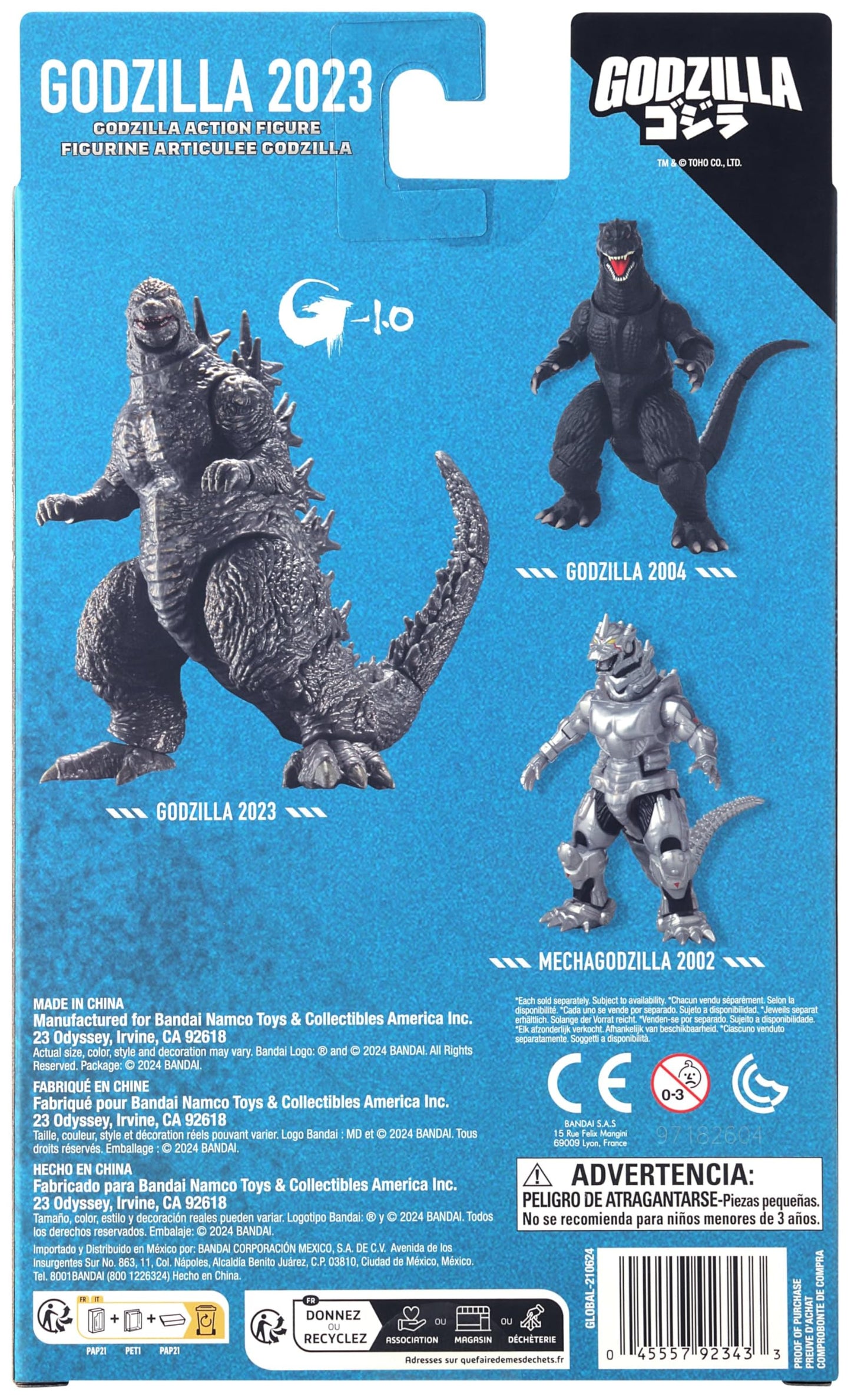 Bandai Namco Godzilla Minus One - Godzilla 2023 6-Inch Action Figure Set