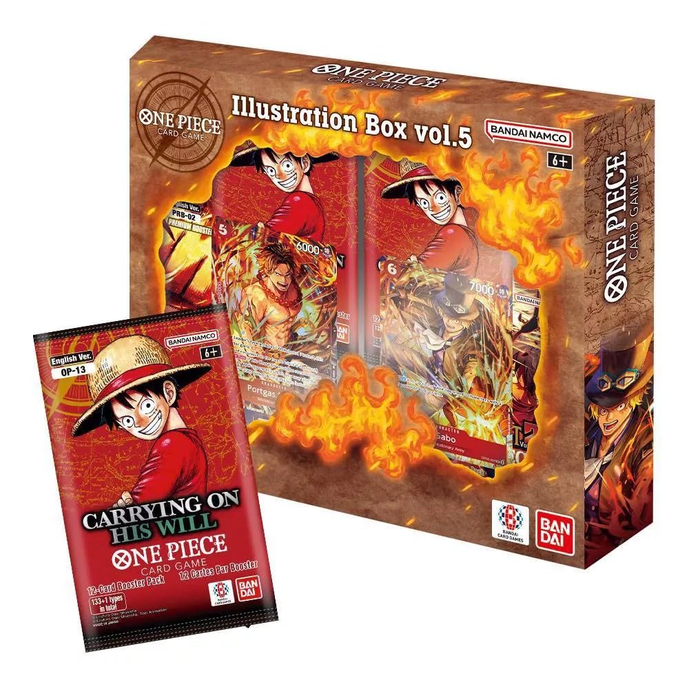 Bandai One Piece TCG Illustration Box Vol. 5 IB-05 – 4 Packs & Promo Cards