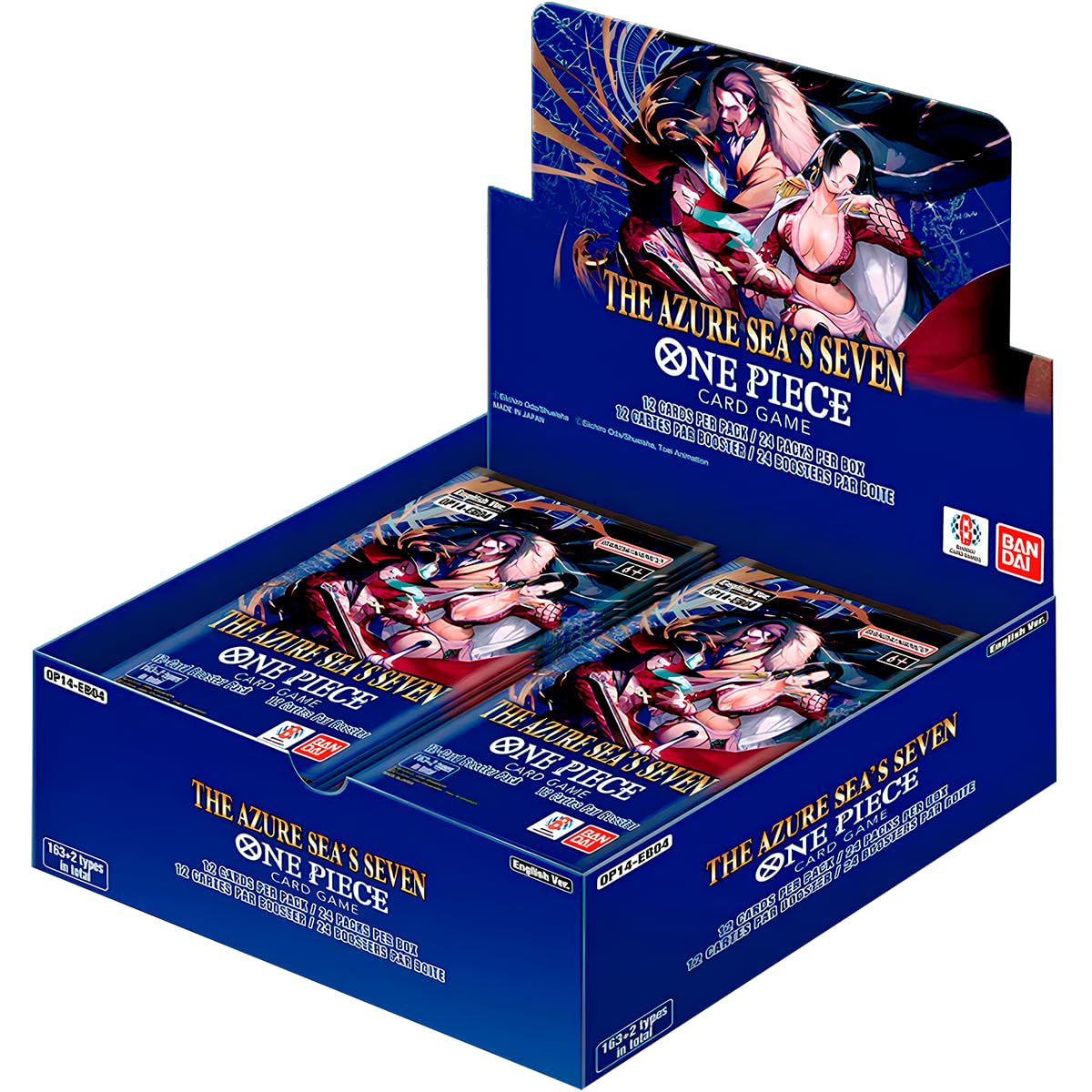 One Piece TCG OP-14: The Azure Sea's Seven Booster Box (24 Packs) | Bandai