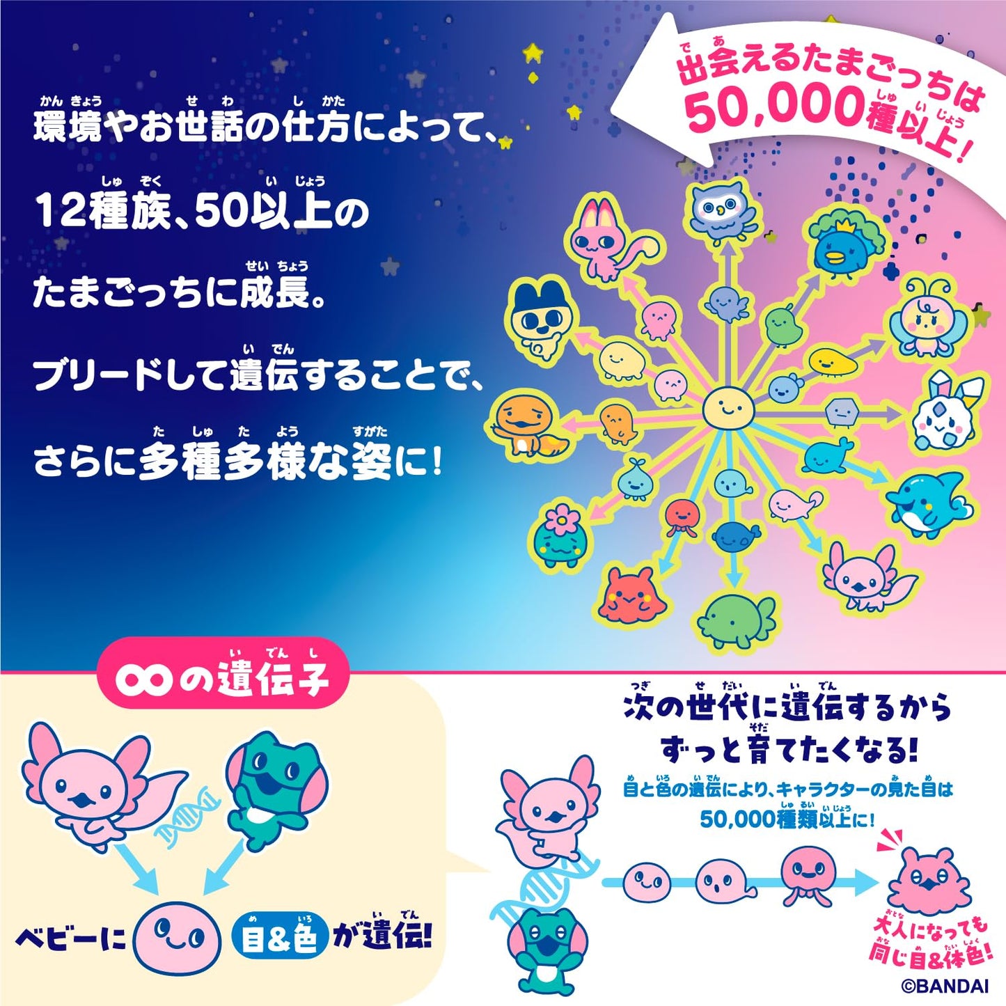Bandai Tamagotchi Paradise - Blue Water Edition | Interactive Virtual Pet Toy