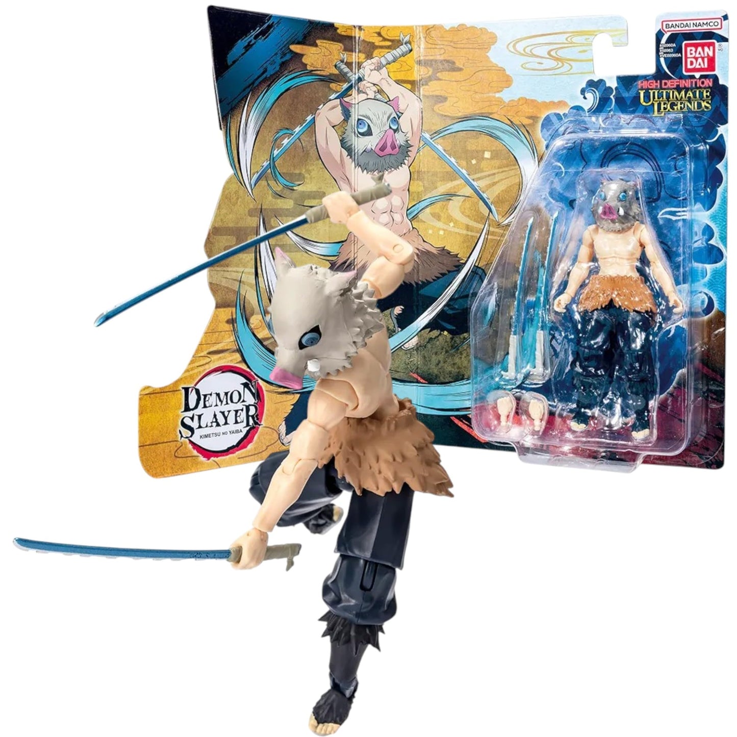 Bandai Ultimate Legends Inosuke Hashibira Action Figure – 12.5 cm, 27 Points of Articulation, Demon Slayer Collectible
