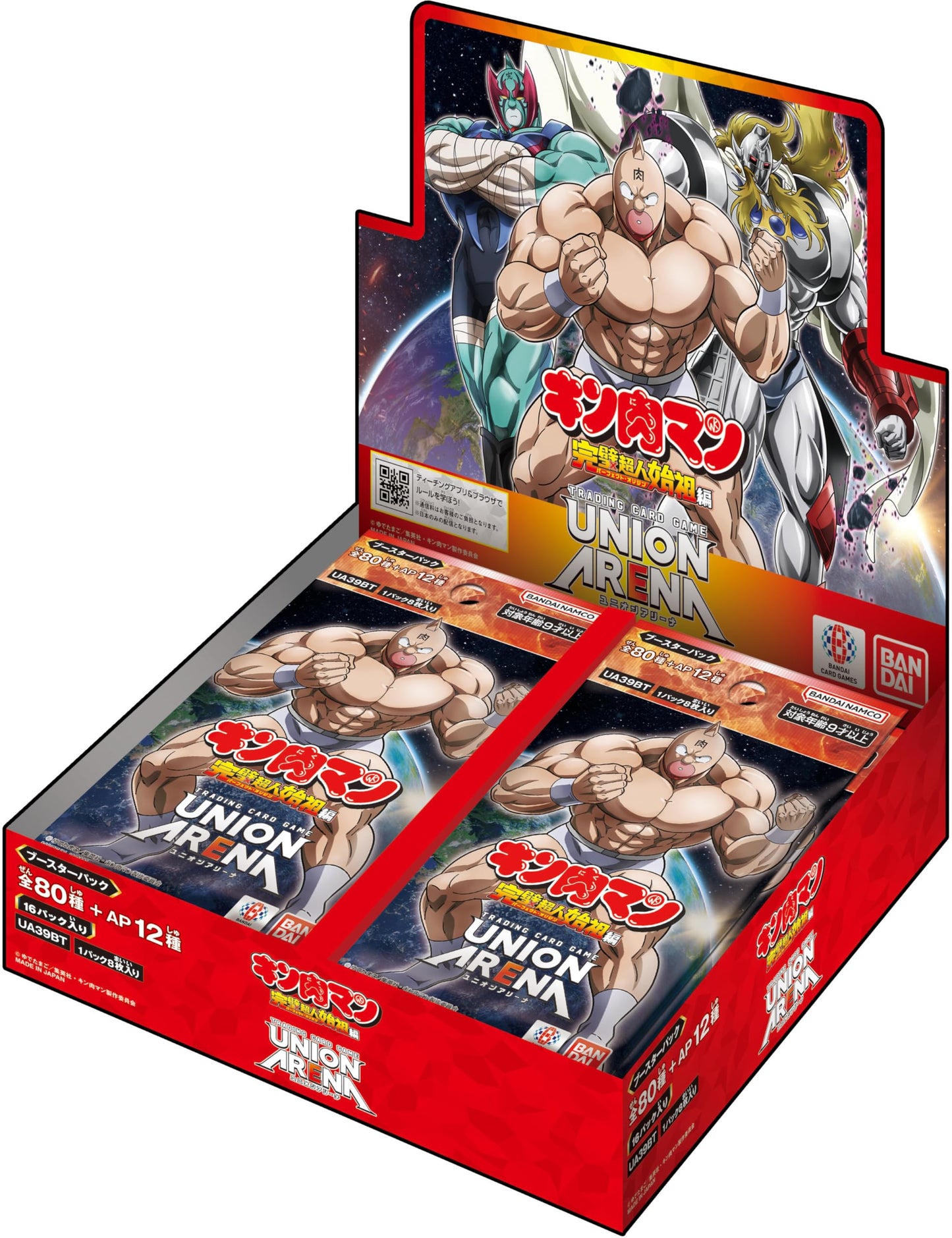 BANDAI Union AREANA Booster Pack Kinnikuman Perfect Super Edition UA39BT Box – 16 Packs