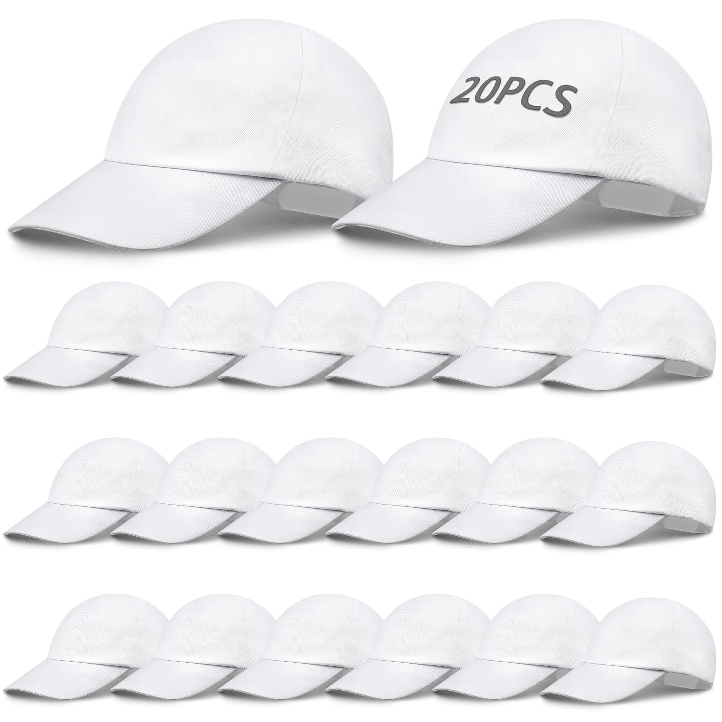 B bangcool DIY Kids Baseball Caps – White Blank Hat for Painting & Crafts