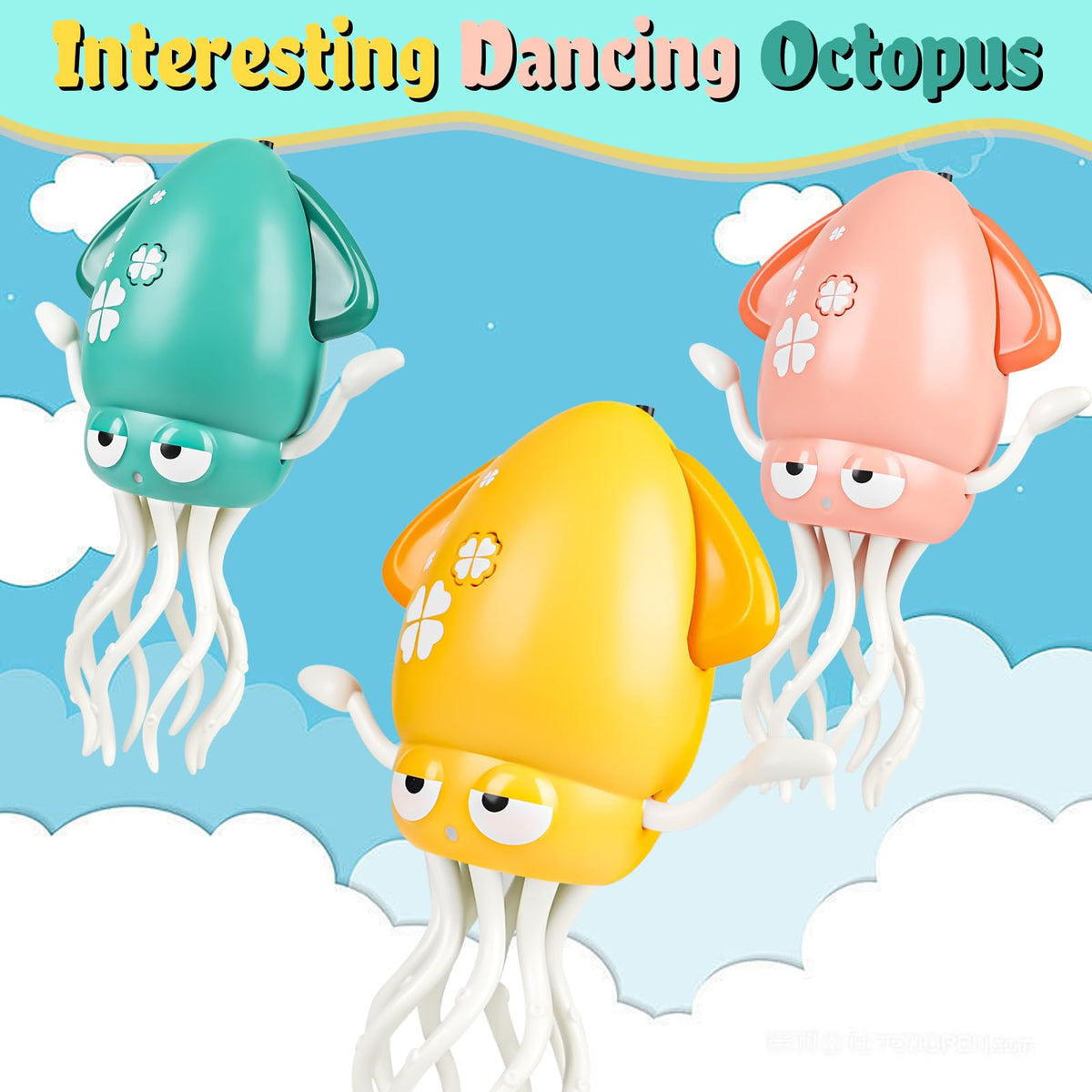 Bangzi Dancing Octopus Baby Toy – Interactive Music, Lights & Sensory Crawling Toy (6–36 Months; 1–3 Years)