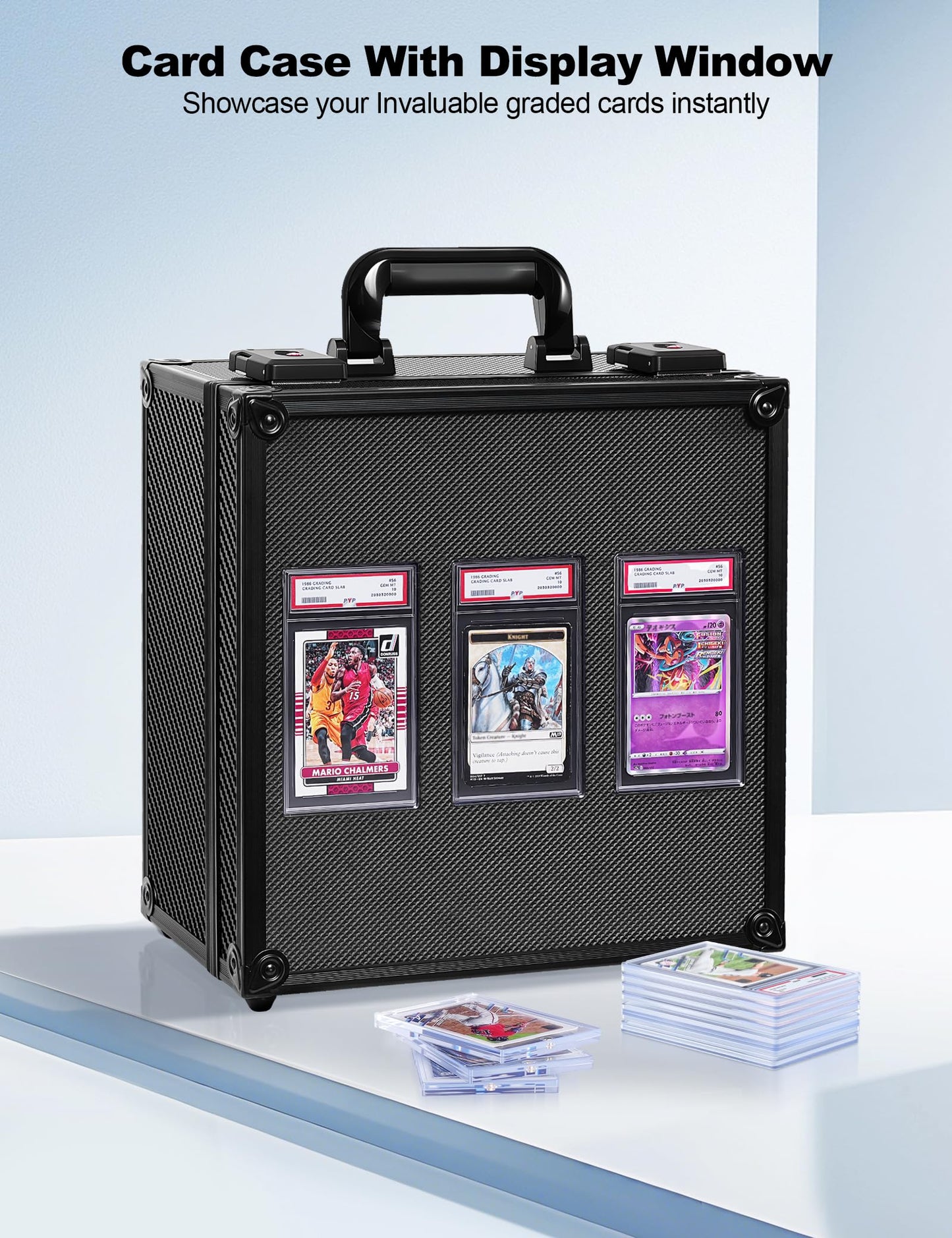 banloga Graded Card Storage Box for PSA with TSA Lock – Display Window