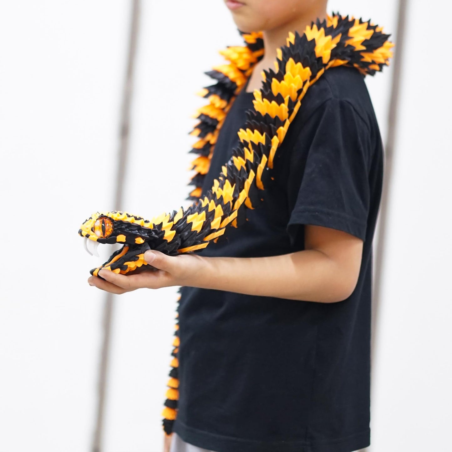 BANPIWOLG 47.5-Inch 3D Printed Snake Model — Movable Teeth, Flexible Joints, Stress Relief Desk Decor