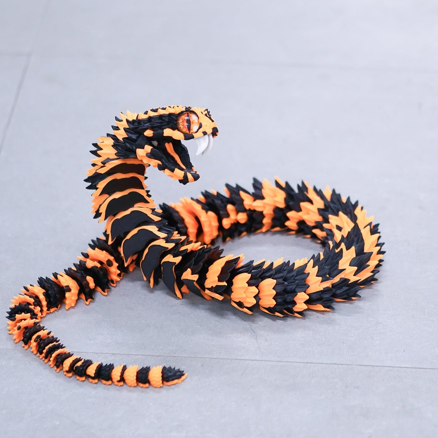 BANPIWOLG 47.5-Inch 3D Printed Snake Model — Movable Teeth, Flexible Joints, Stress Relief Desk Decor