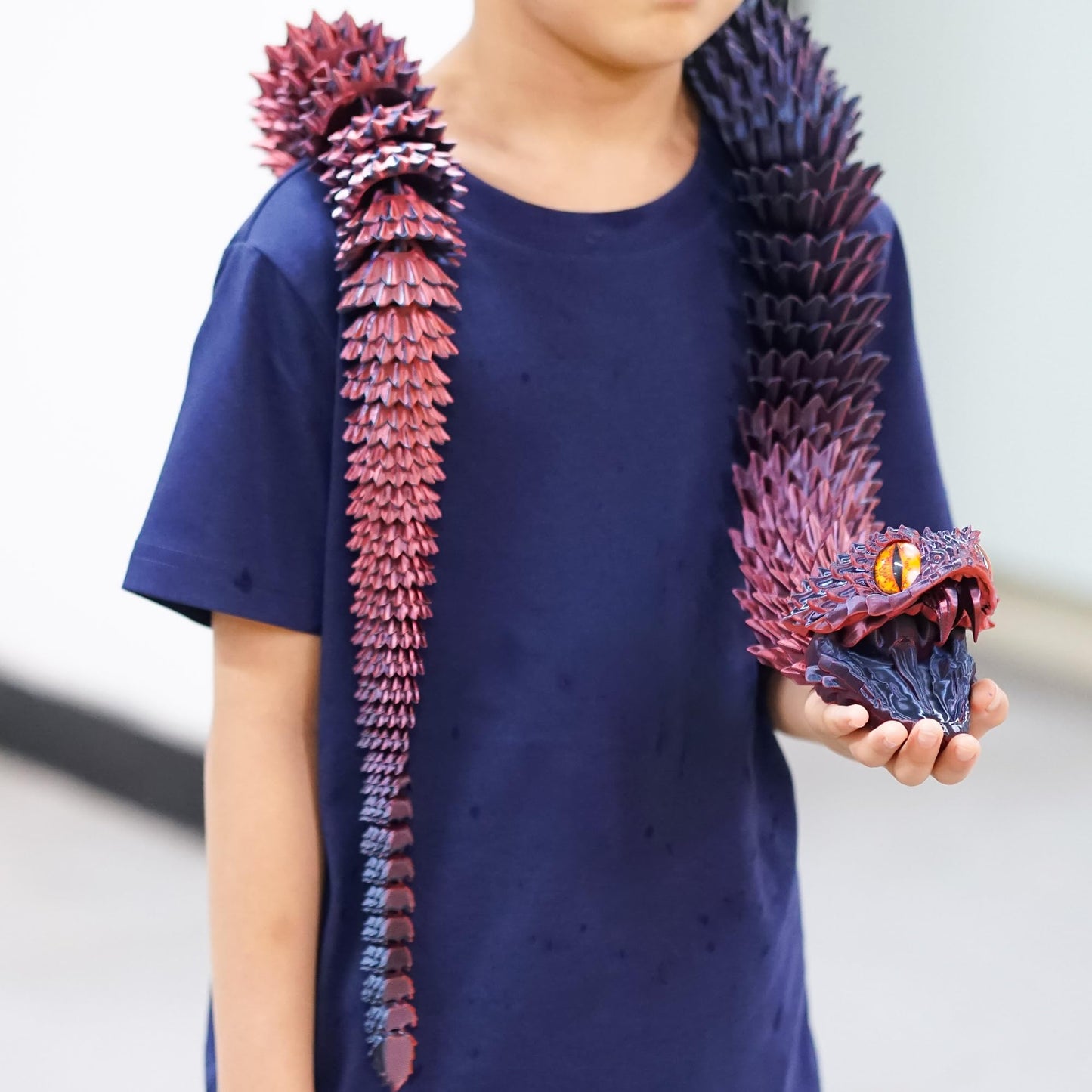 BANPIWOLG 47.5inch 3D Printed Snake Model – Movable Teeth, Flexible Joints, Desk Decor & Gift Idea