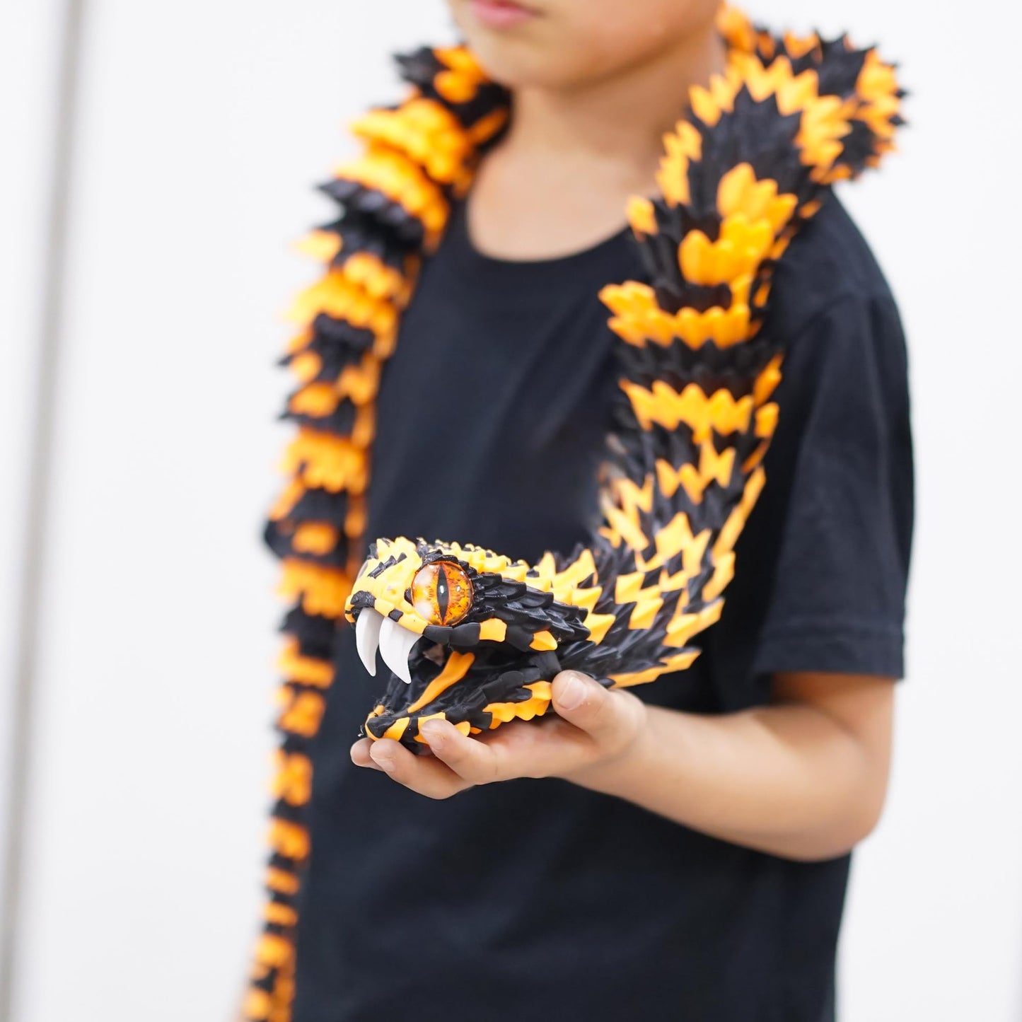 BANPIWOLG 47.5-Inch 3D Printed Snake Model — Movable Teeth, Flexible Joints, Stress Relief Desk Decor
