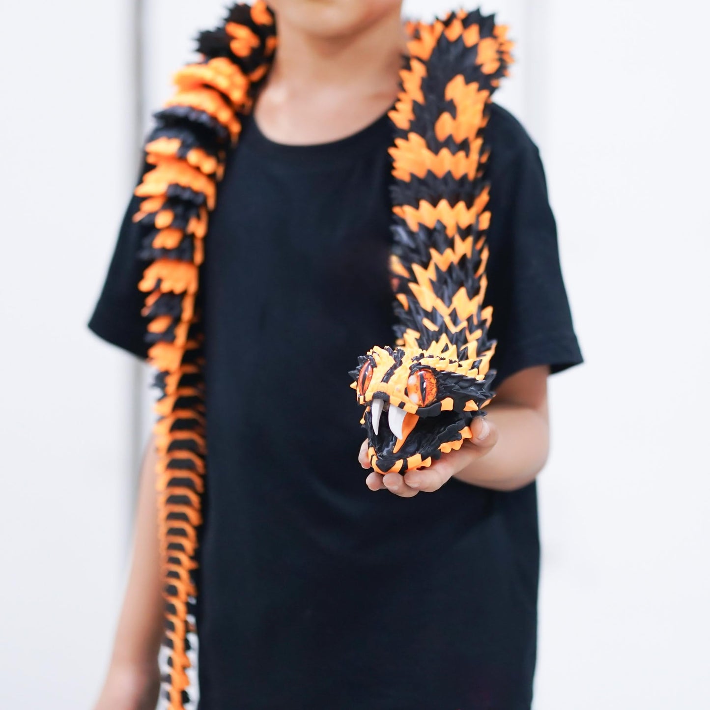 BANPIWOLG 47.5-Inch 3D Printed Snake Model — Movable Teeth, Flexible Joints, Stress Relief Desk Decor