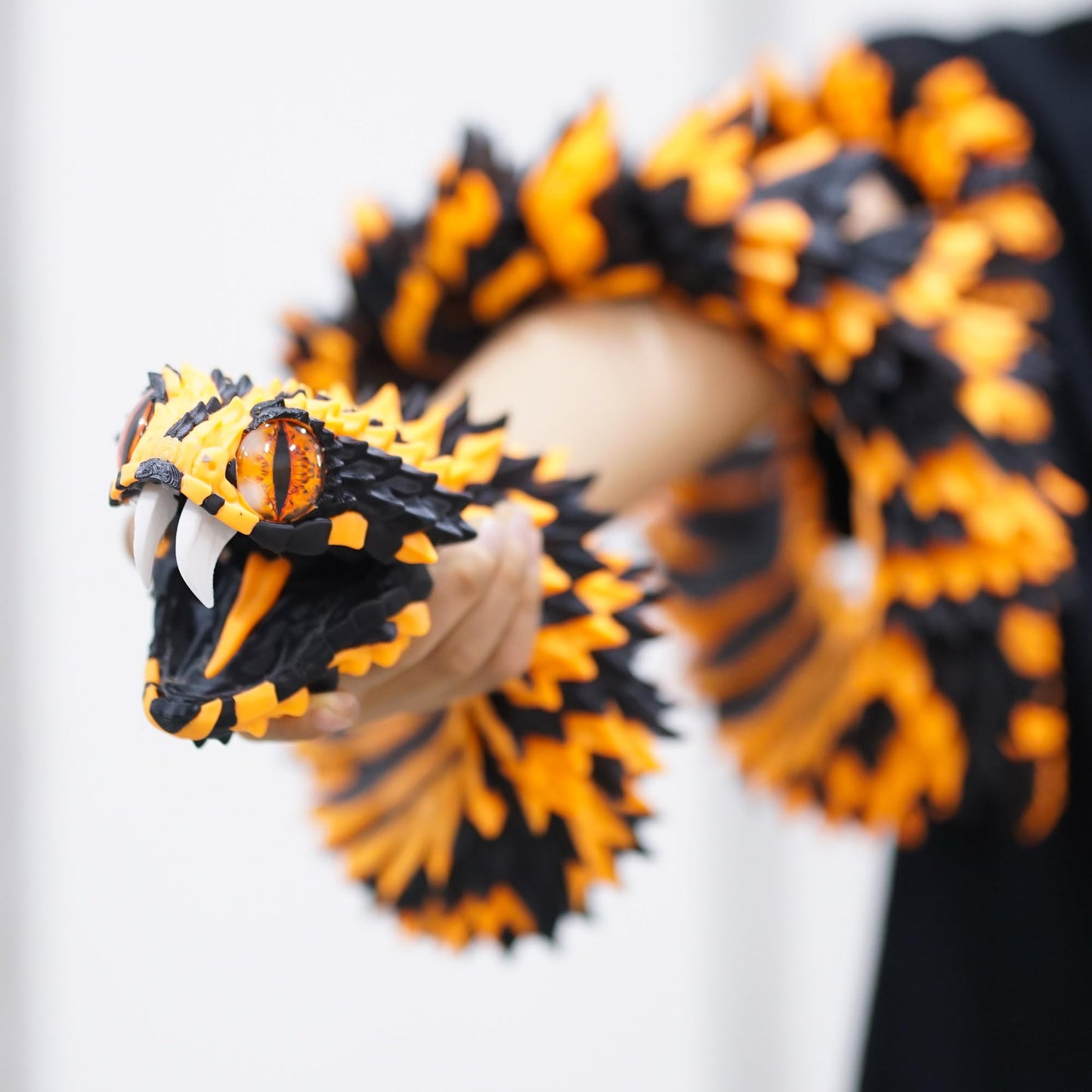 BANPIWOLG 47.5-Inch 3D Printed Snake Model — Movable Teeth, Flexible Joints, Stress Relief Desk Decor