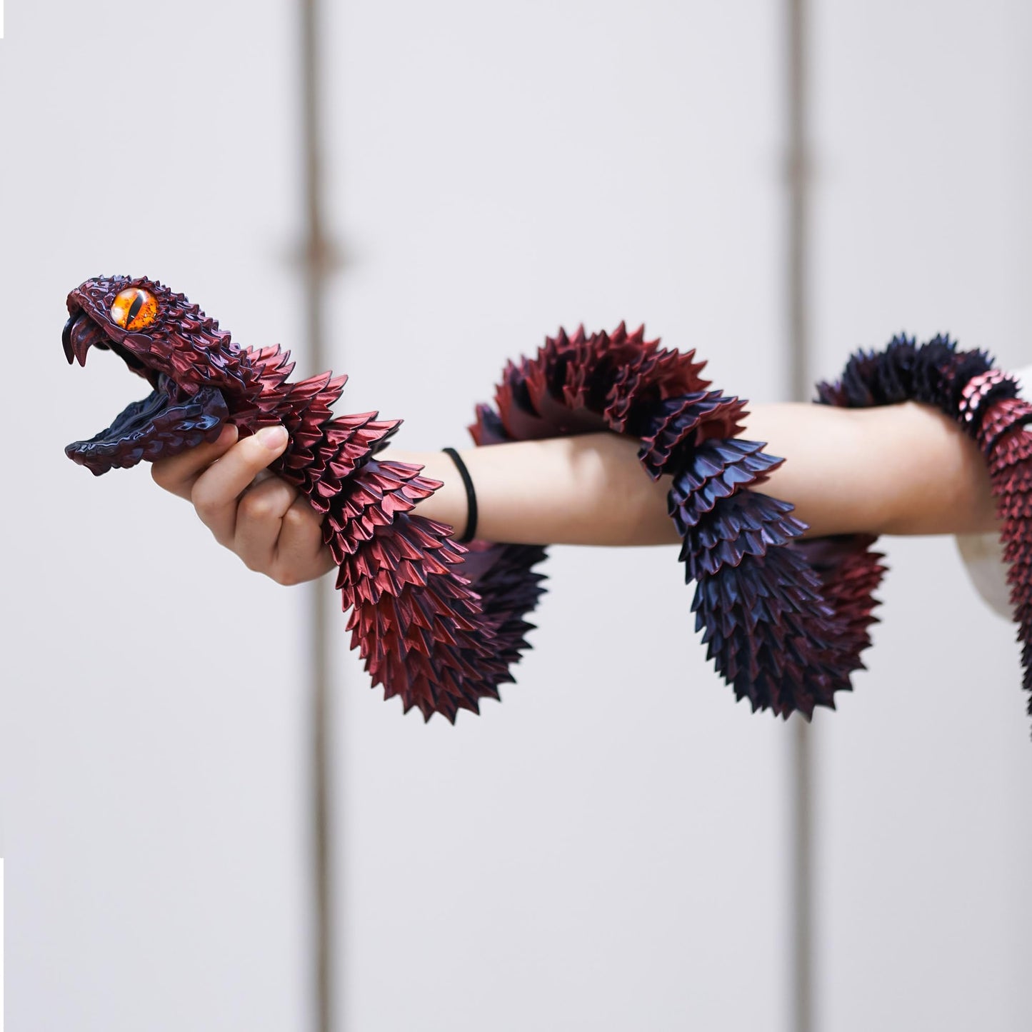 BANPIWOLG 47.5inch 3D Printed Snake Model – Movable Teeth, Flexible Joints, Desk Decor & Gift Idea
