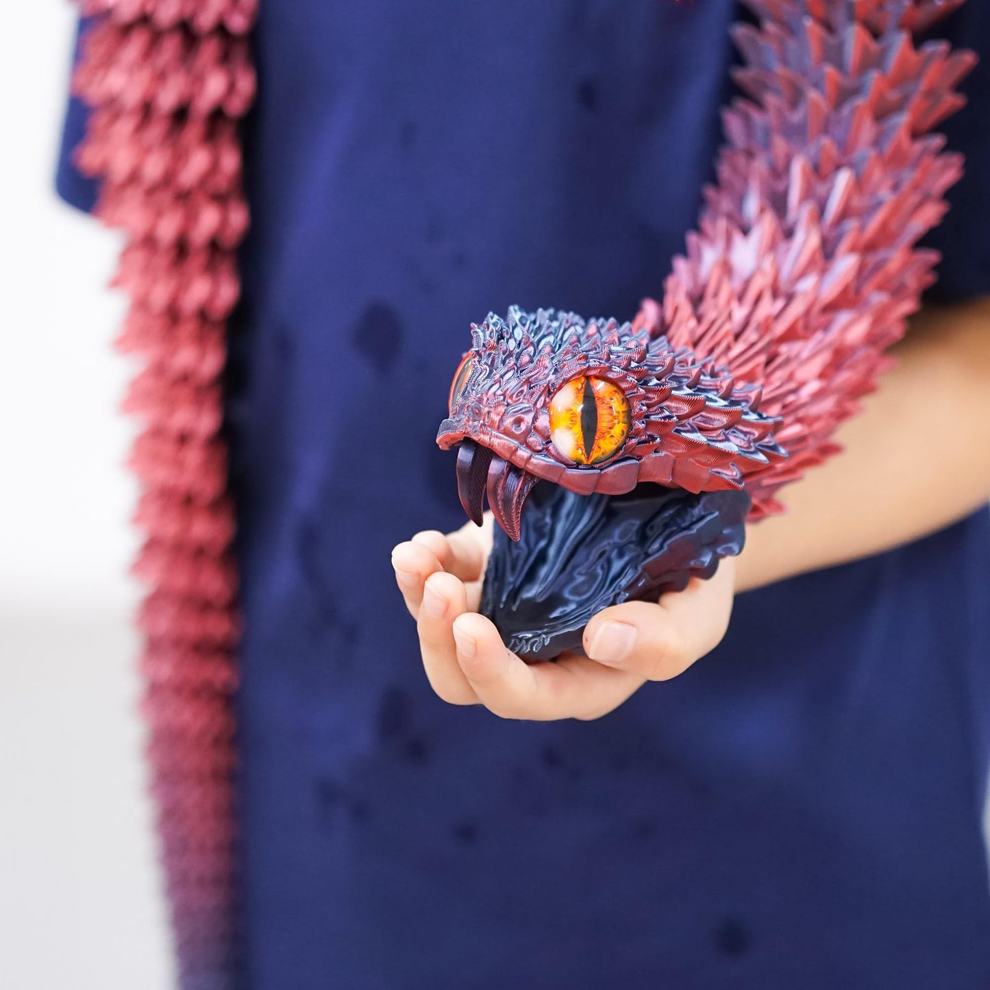BANPIWOLG 47.5inch 3D Printed Snake Model – Movable Teeth, Flexible Joints, Desk Decor & Gift Idea