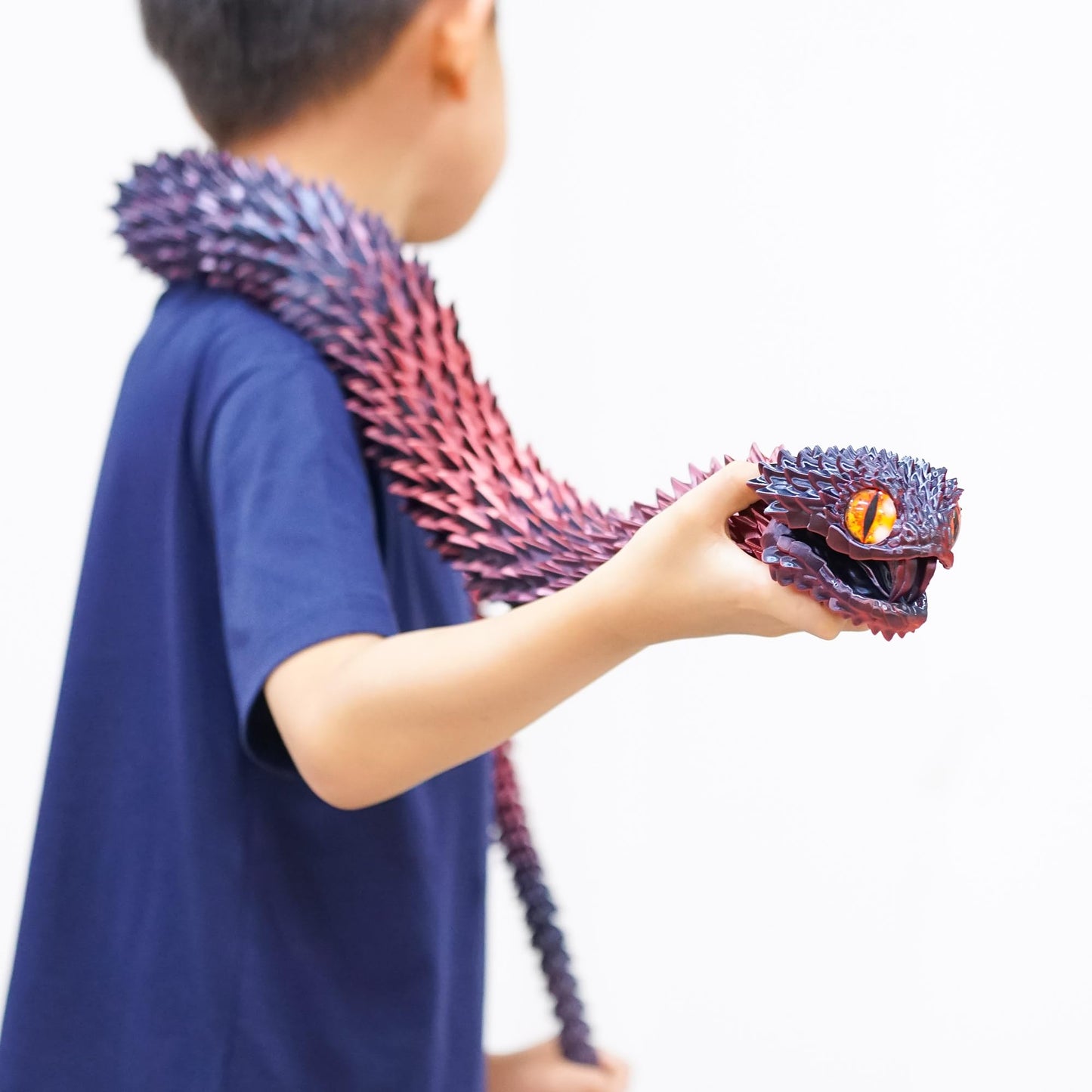 BANPIWOLG 47.5inch 3D Printed Snake Model – Movable Teeth, Flexible Joints, Desk Decor & Gift Idea