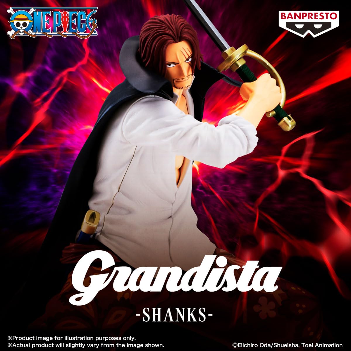 Banpresto Grandista Shanks Figure - 8.7-Inch Official Collectible