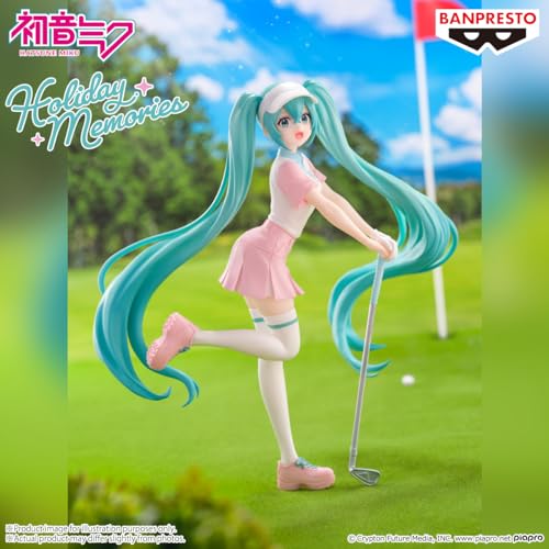 Banpresto Hatsune Miku Holiday Memories -Golf- Figure | 7.9-Inch Tall | Official Bandai Spirits