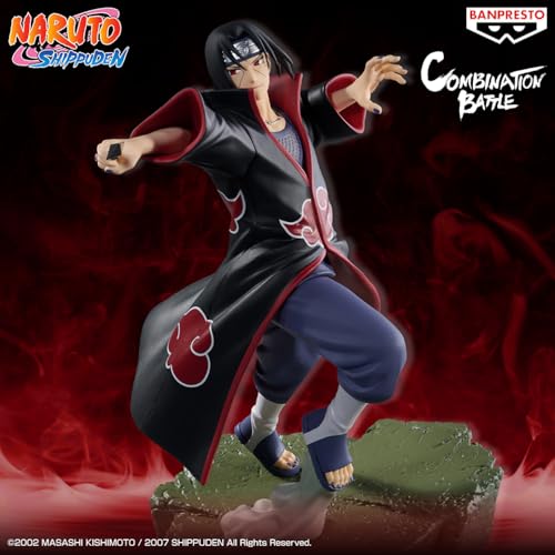Banpresto Naruto Shippuden Itachi Uchiha Combination Battle Figure – 6.3-Inch, Officially Licensed