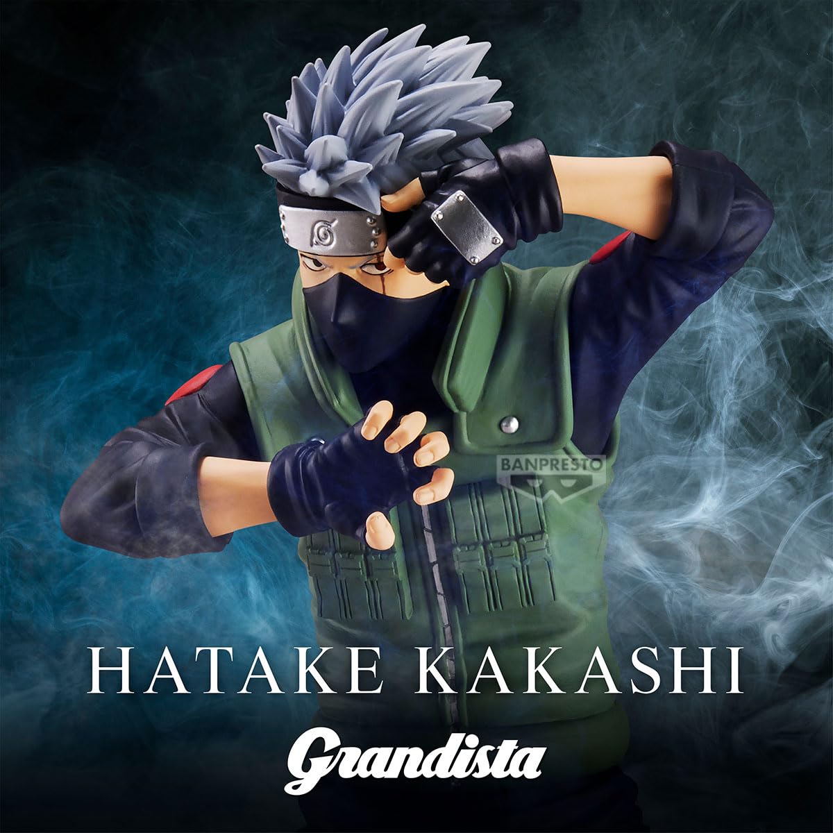 Banpresto Naruto Shippuden Hatake Kakashi Grandista Figure – 9.1 in Tall, Officially Licensed