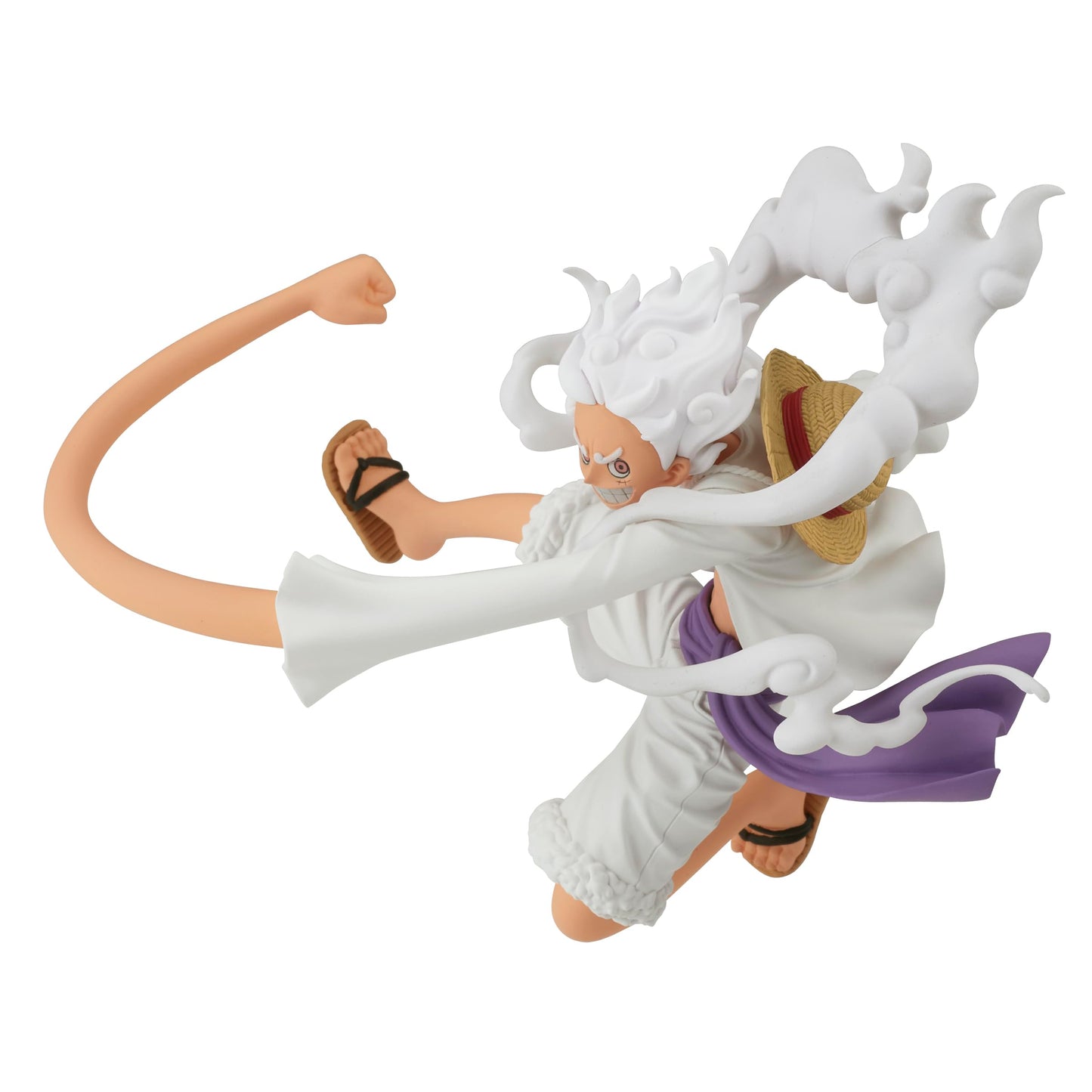 Banpresto One Piece Gear 5 Luffy Figure | Battle Record Collection, 5.1in