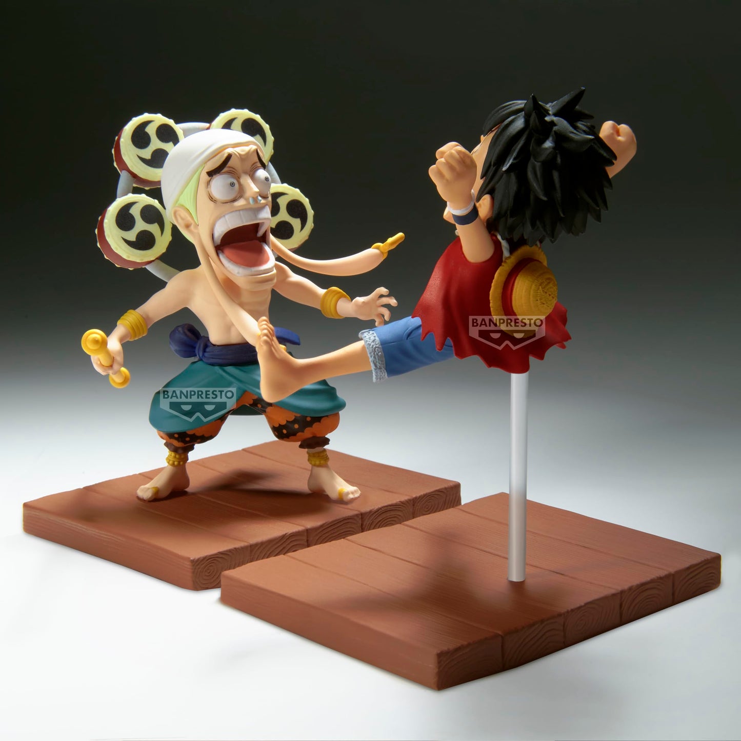 Banpresto One Piece Log Stories Luffy & Enel Figure – 3.1 Inch WCF Collectible | Official Bandai Spirits