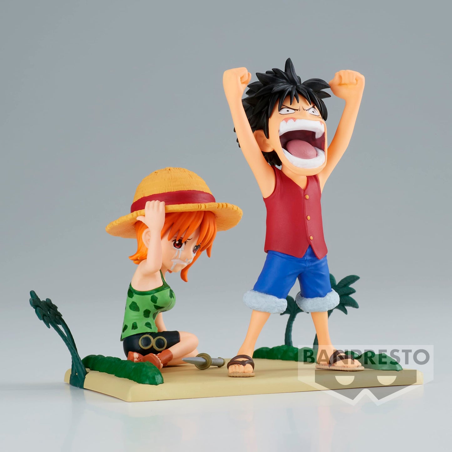 Banpresto One Piece Log Stories Luffy & Nami Figure – 2.8-Inch World Collectable | Bandai Spirits
