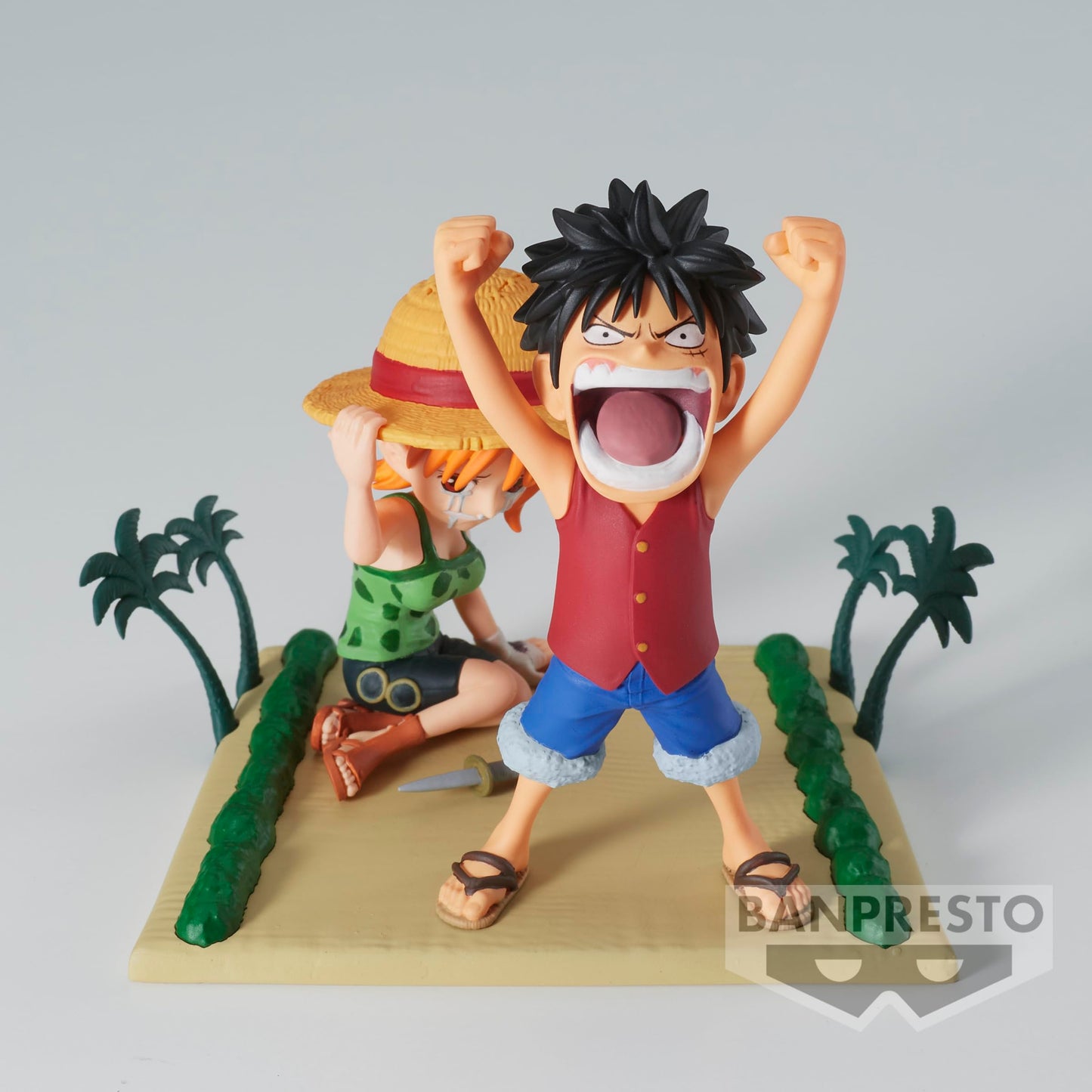 Banpresto One Piece Log Stories Luffy & Nami Figure – 2.8-Inch World Collectable | Bandai Spirits