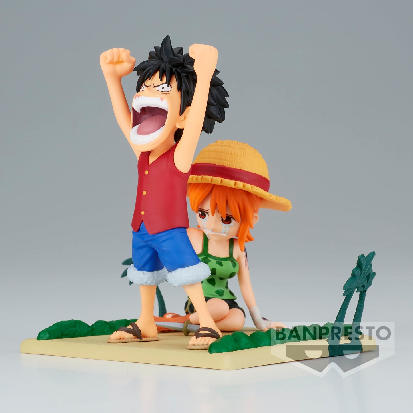 Banpresto One Piece Log Stories Luffy & Nami Figure – 2.8-Inch World Collectable | Bandai Spirits