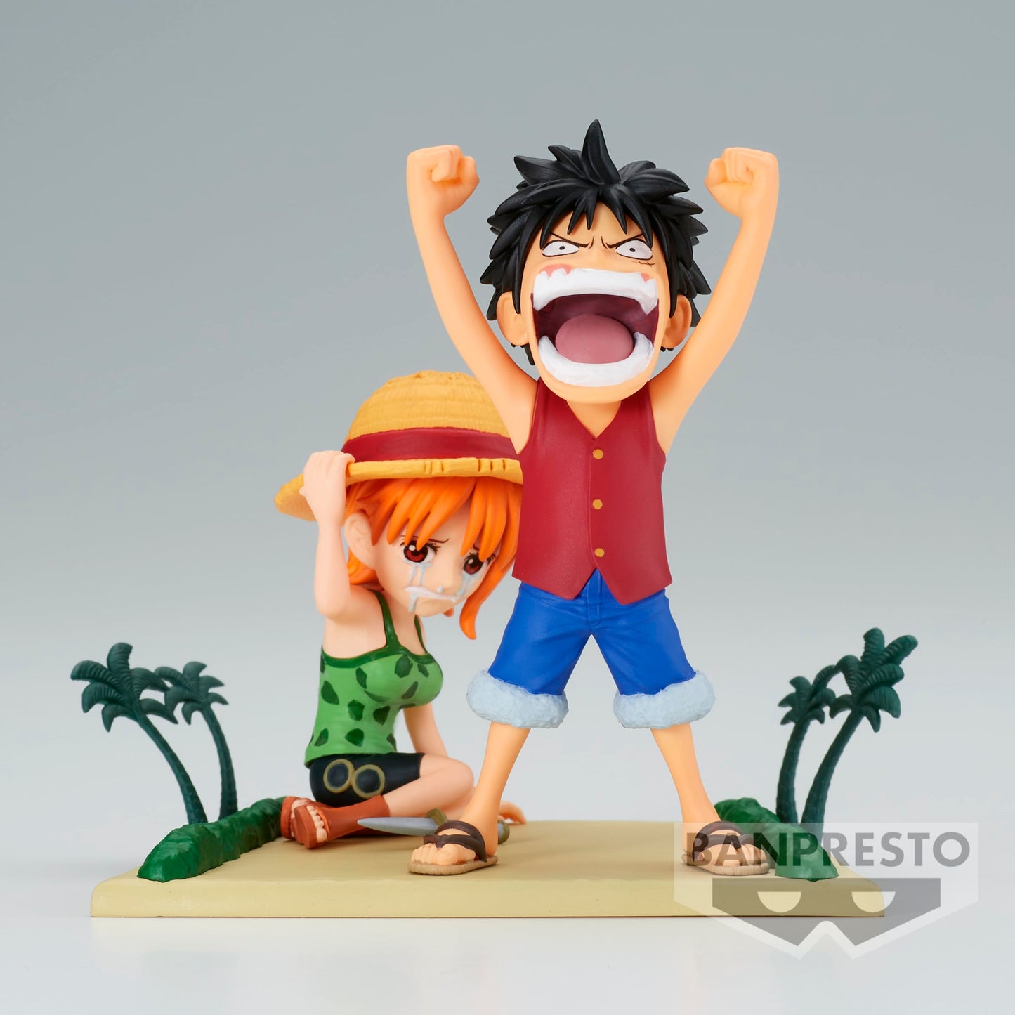 Banpresto One Piece Log Stories Luffy & Nami Figure – 2.8-Inch World Collectable | Bandai Spirits