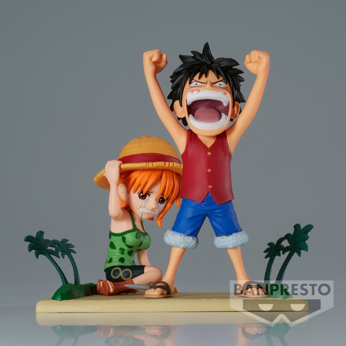 Banpresto One Piece Log Stories Luffy & Nami Figure – 2.8-Inch World Collectable | Bandai Spirits