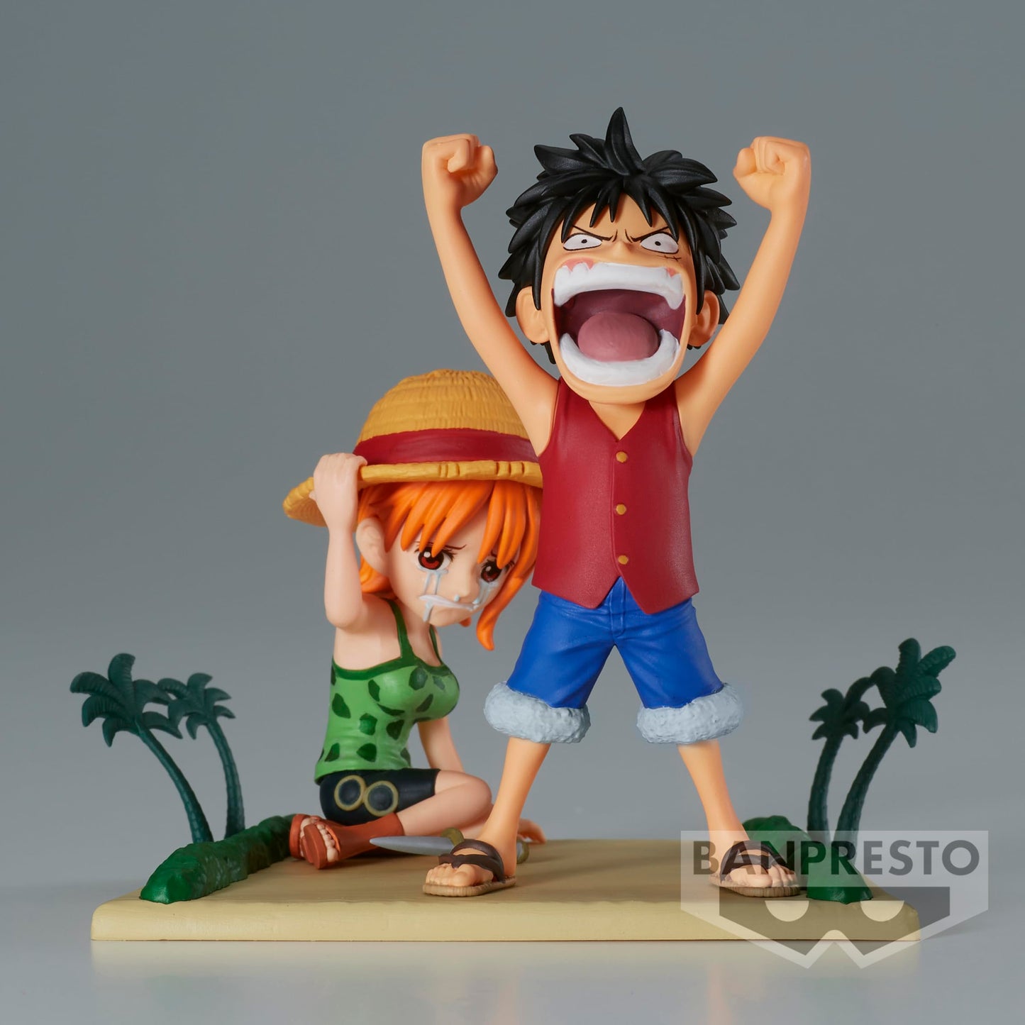 Banpresto One Piece Log Stories Luffy & Nami Figure – 2.8-Inch World Collectable | Bandai Spirits