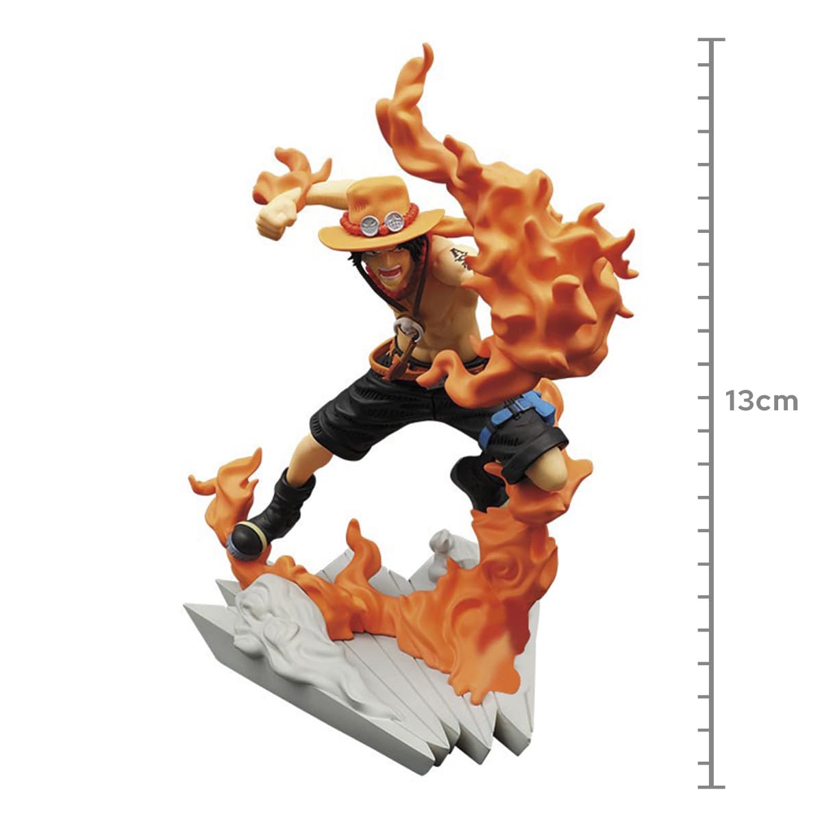 Banpresto Portgas D. Ace Senkozekkei Figure – One Piece, 3.5-Inch Scale