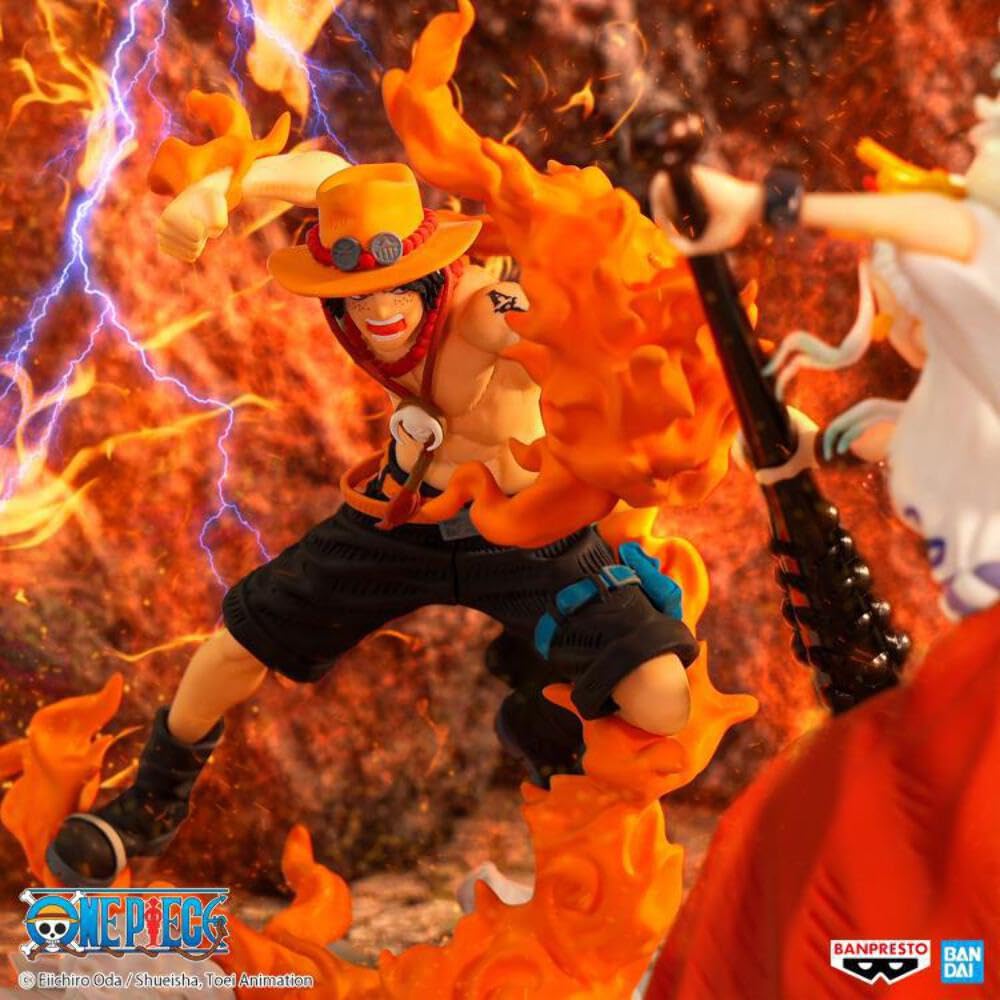 Banpresto Portgas D. Ace Senkozekkei Figure – One Piece, 3.5-Inch Scale