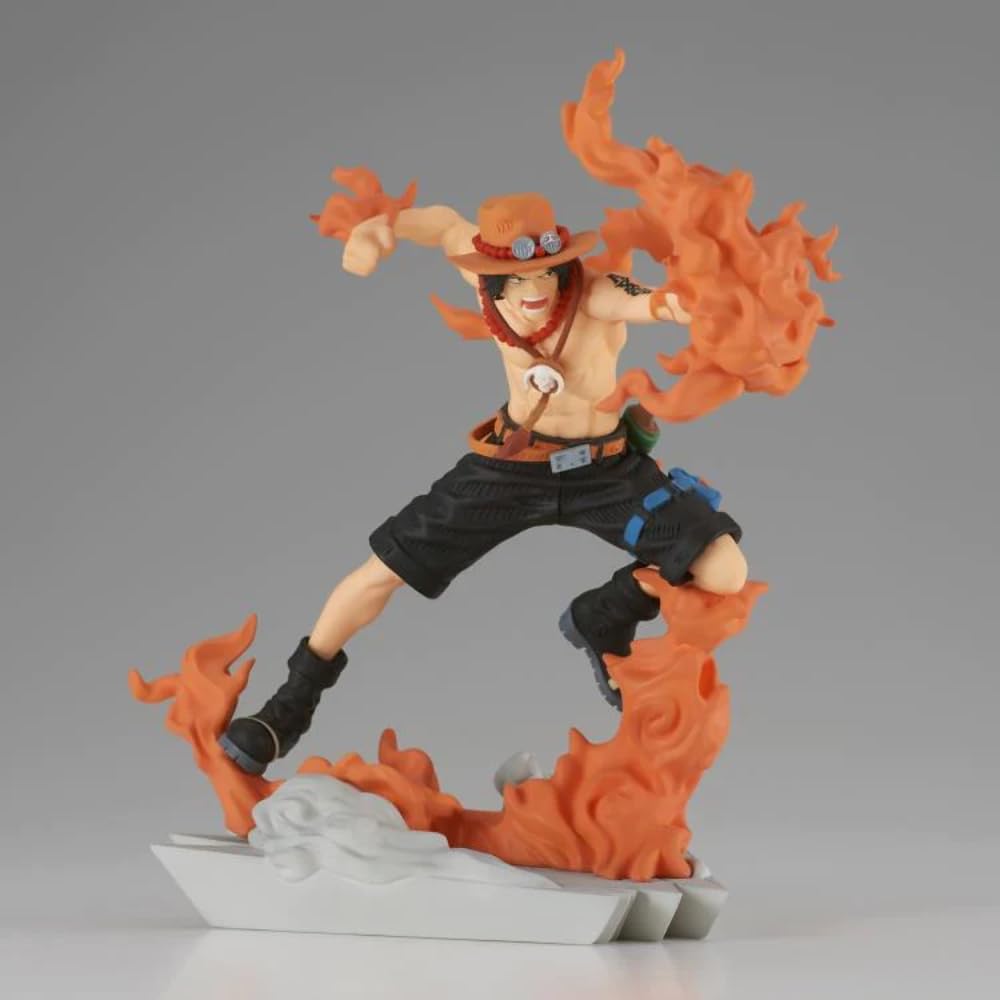 Banpresto Portgas D. Ace Senkozekkei Figure – One Piece, 3.5-Inch Scale